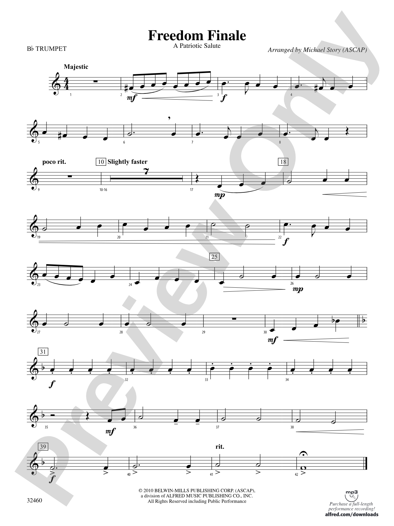Freedom Finale: 1st B-flat Trumpet