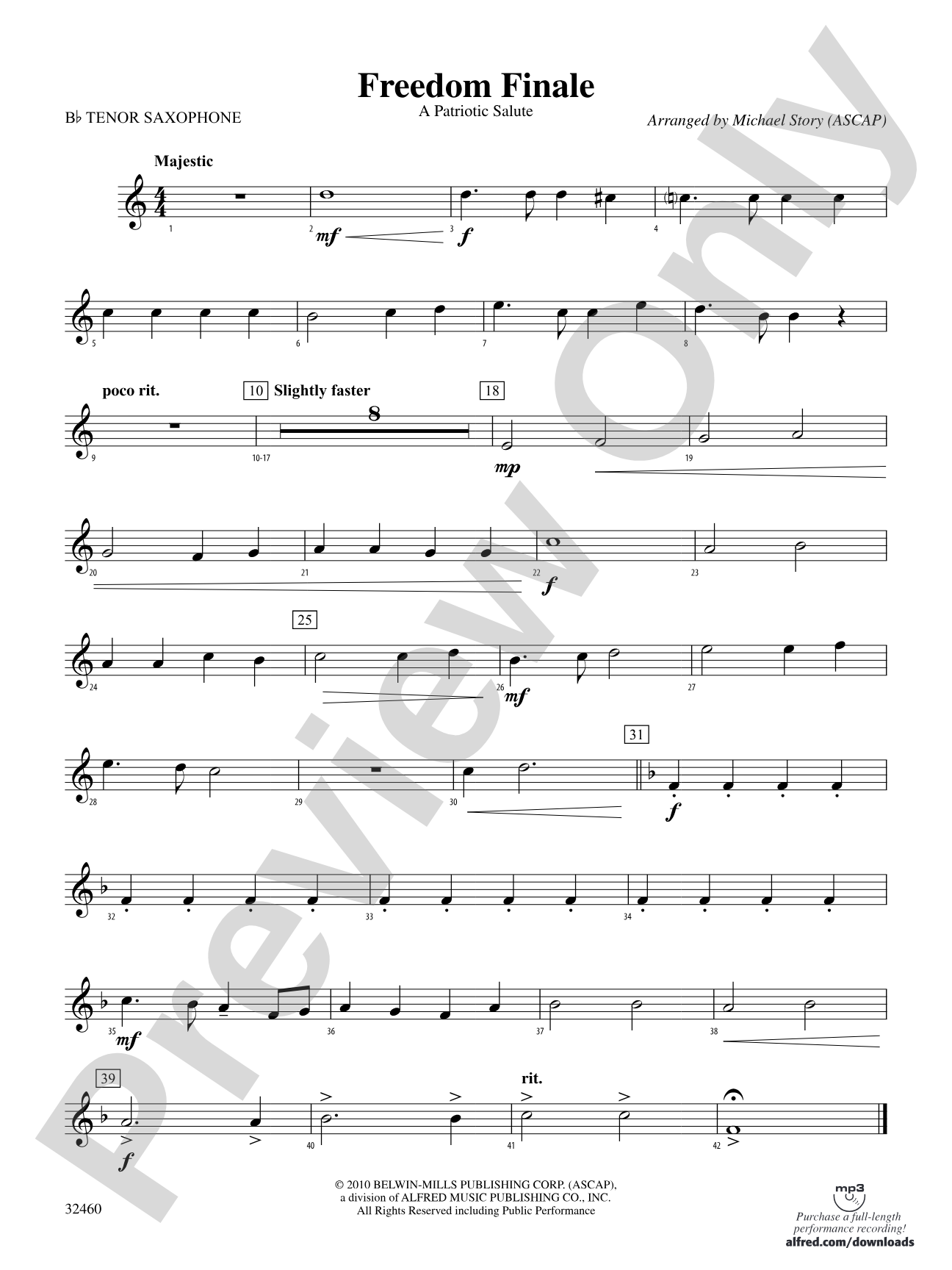 Freedom Finale: B-flat Tenor Saxophone