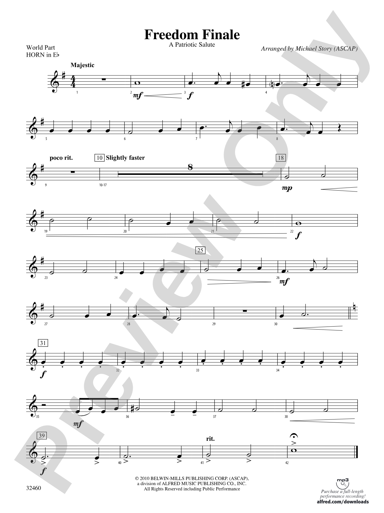 Freedom Finale: (wp) 1st Horn in E-flat