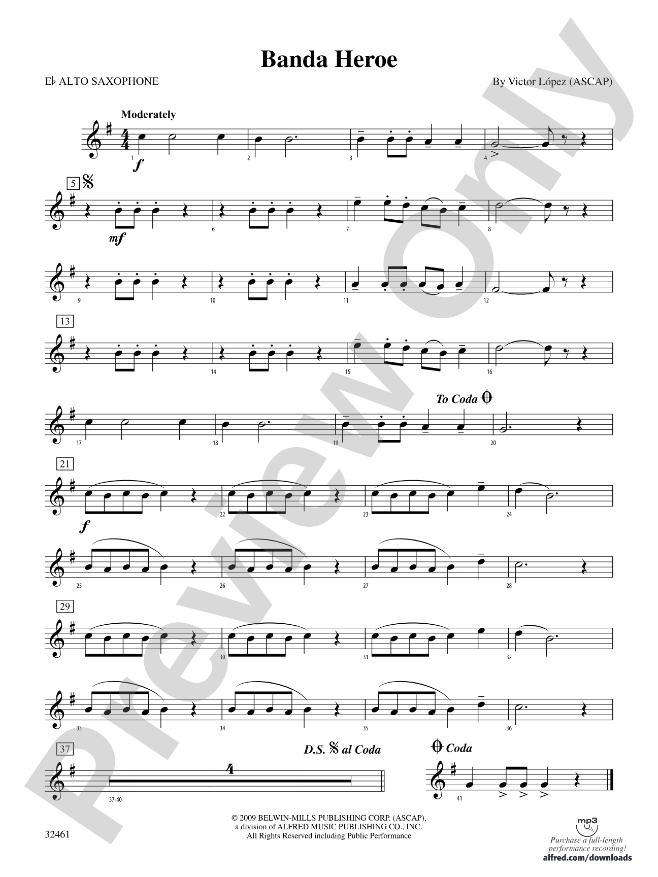 Banda Heroe: E-flat Alto Saxophone
