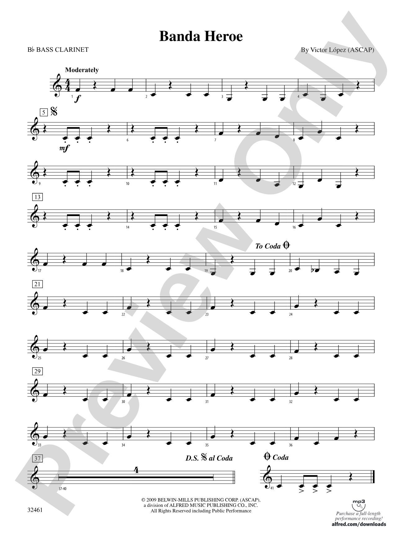 Banda Heroe: B-flat Bass Clarinet