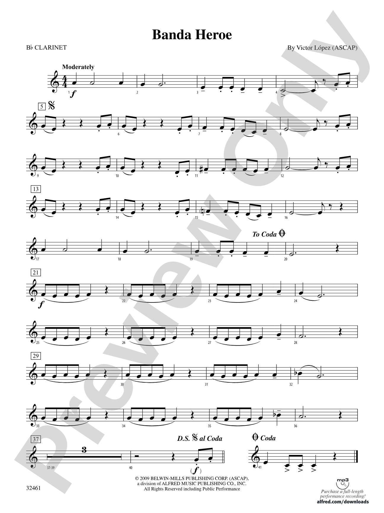 Banda Heroe: 1st B-flat Clarinet