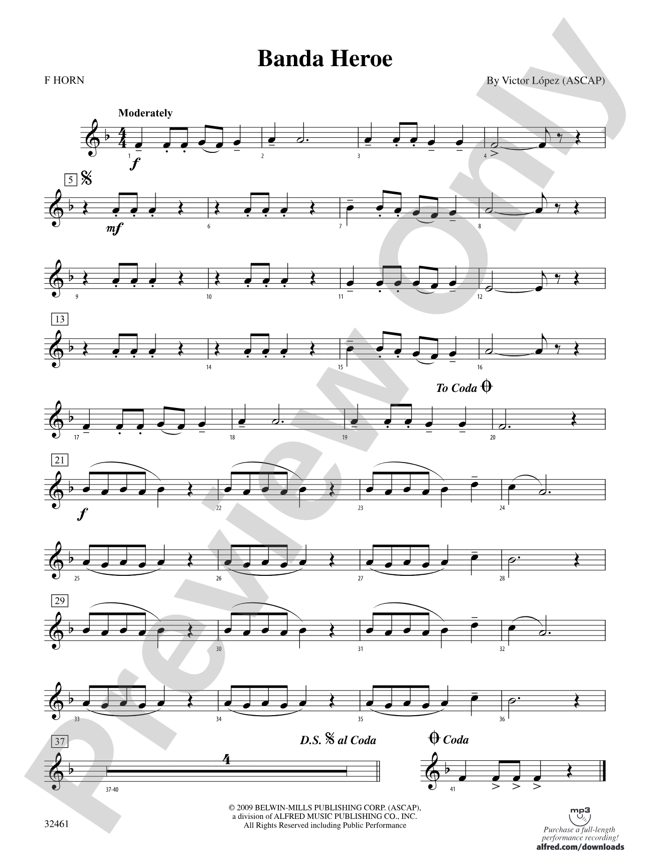 Banda Heroe: 1st F Horn