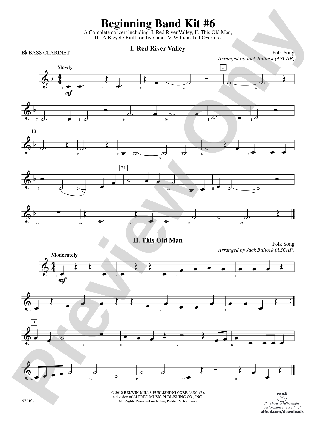 Belwin Beginning Band Kit #6: B-flat Bass Clarinet