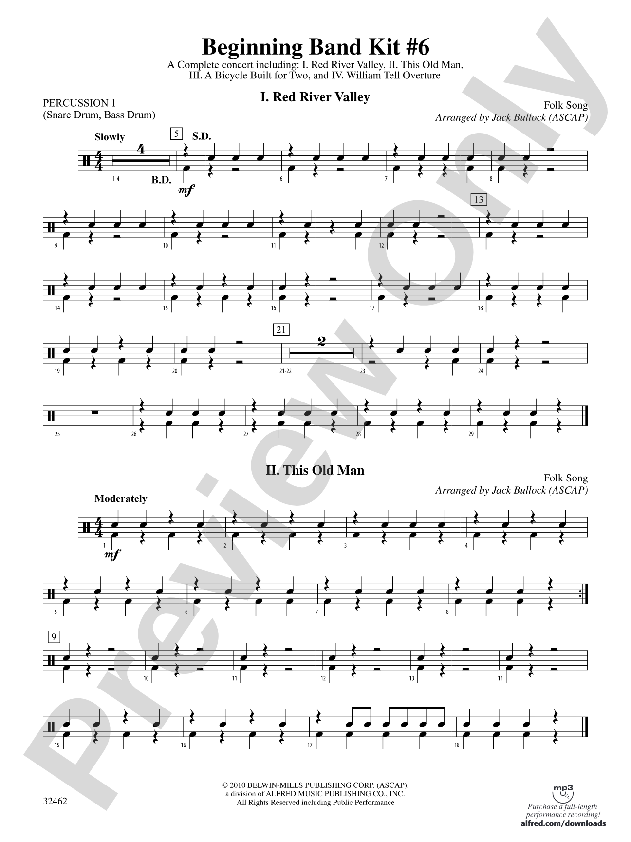 Belwin Beginning Band Kit #6: 1st Percussion