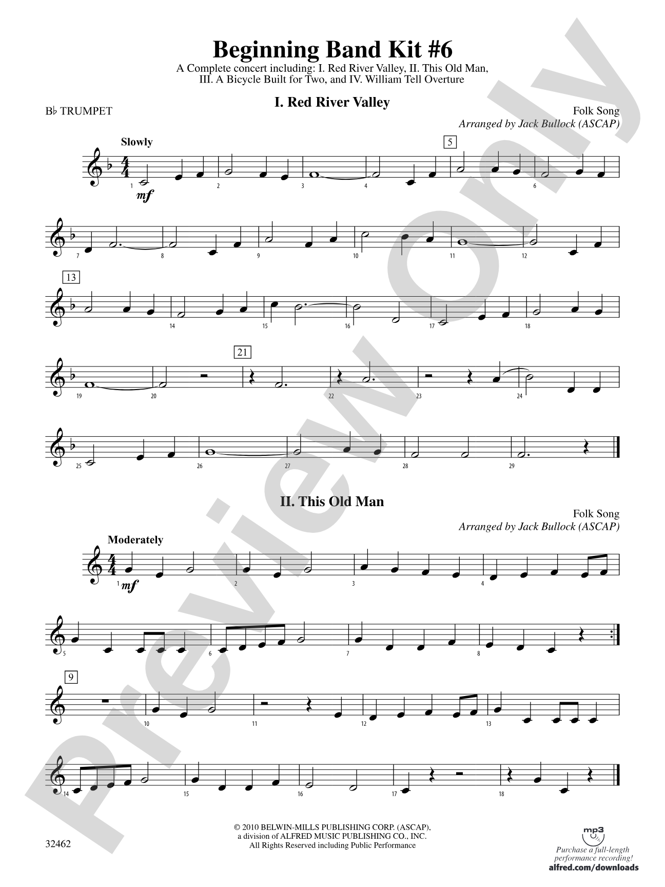 Belwin Beginning Band Kit #6: 1st B-flat Trumpet
