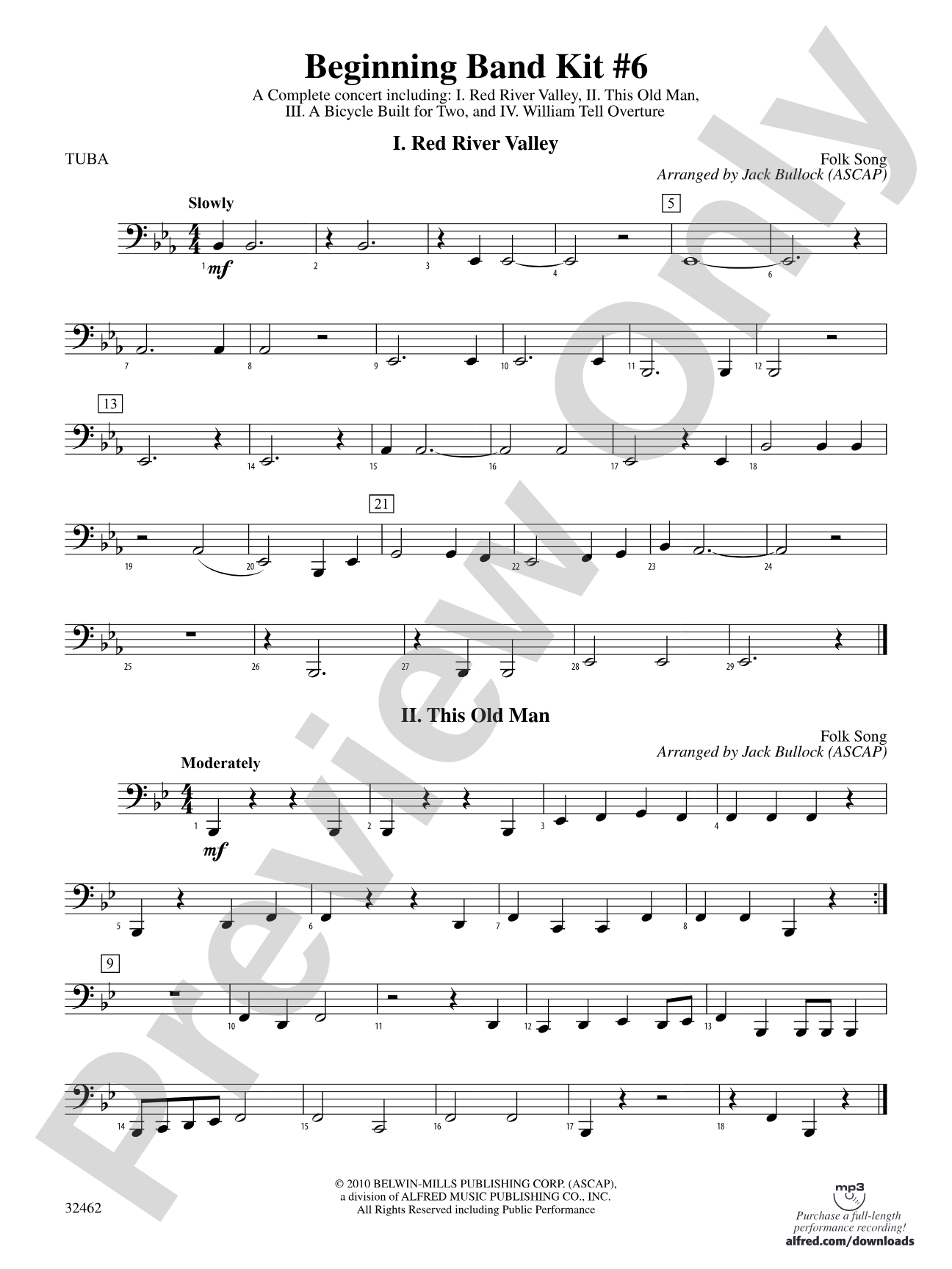 Belwin Beginning Band Kit #6: Tuba