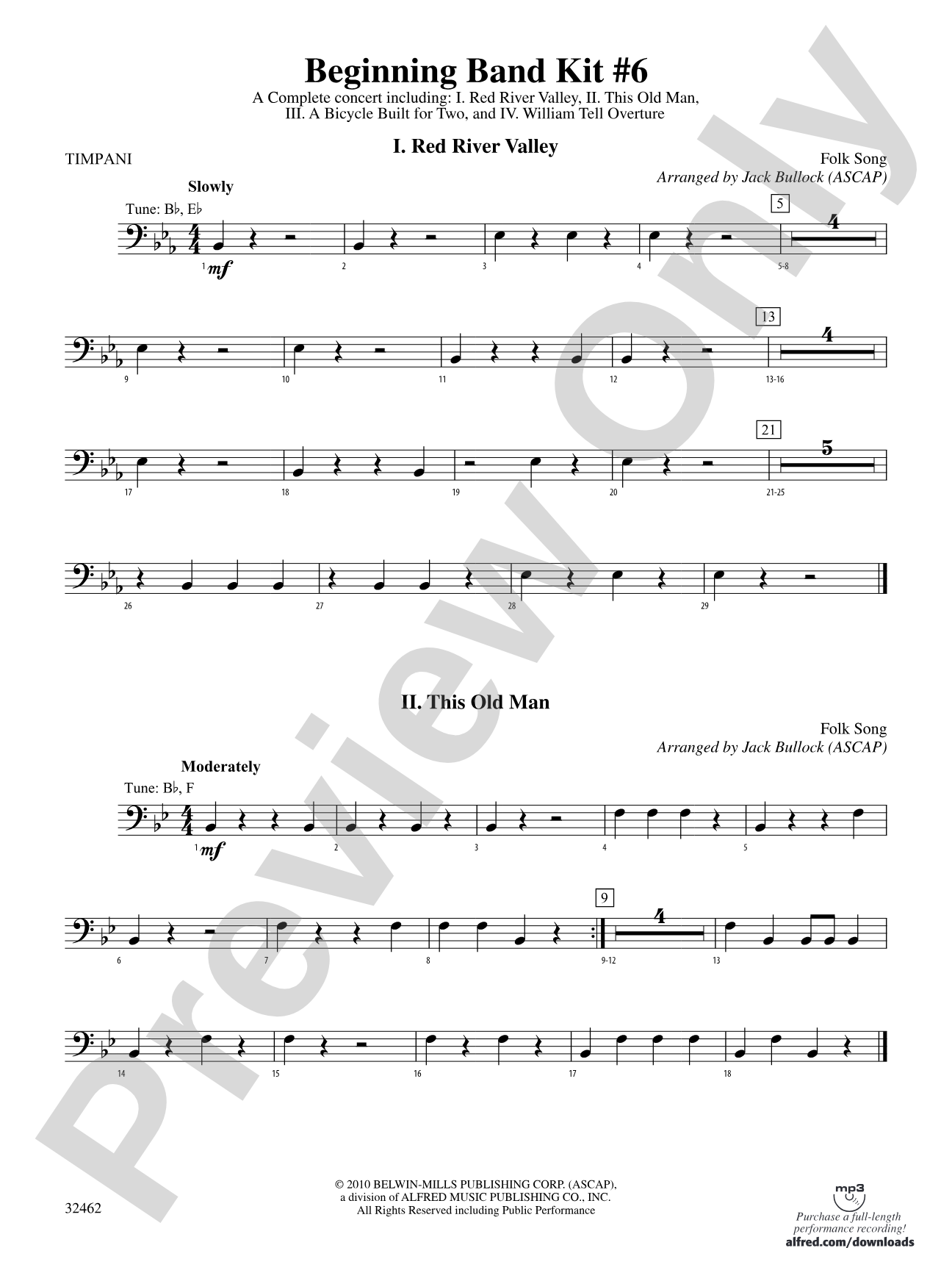 Belwin Beginning Band Kit #6: Timpani