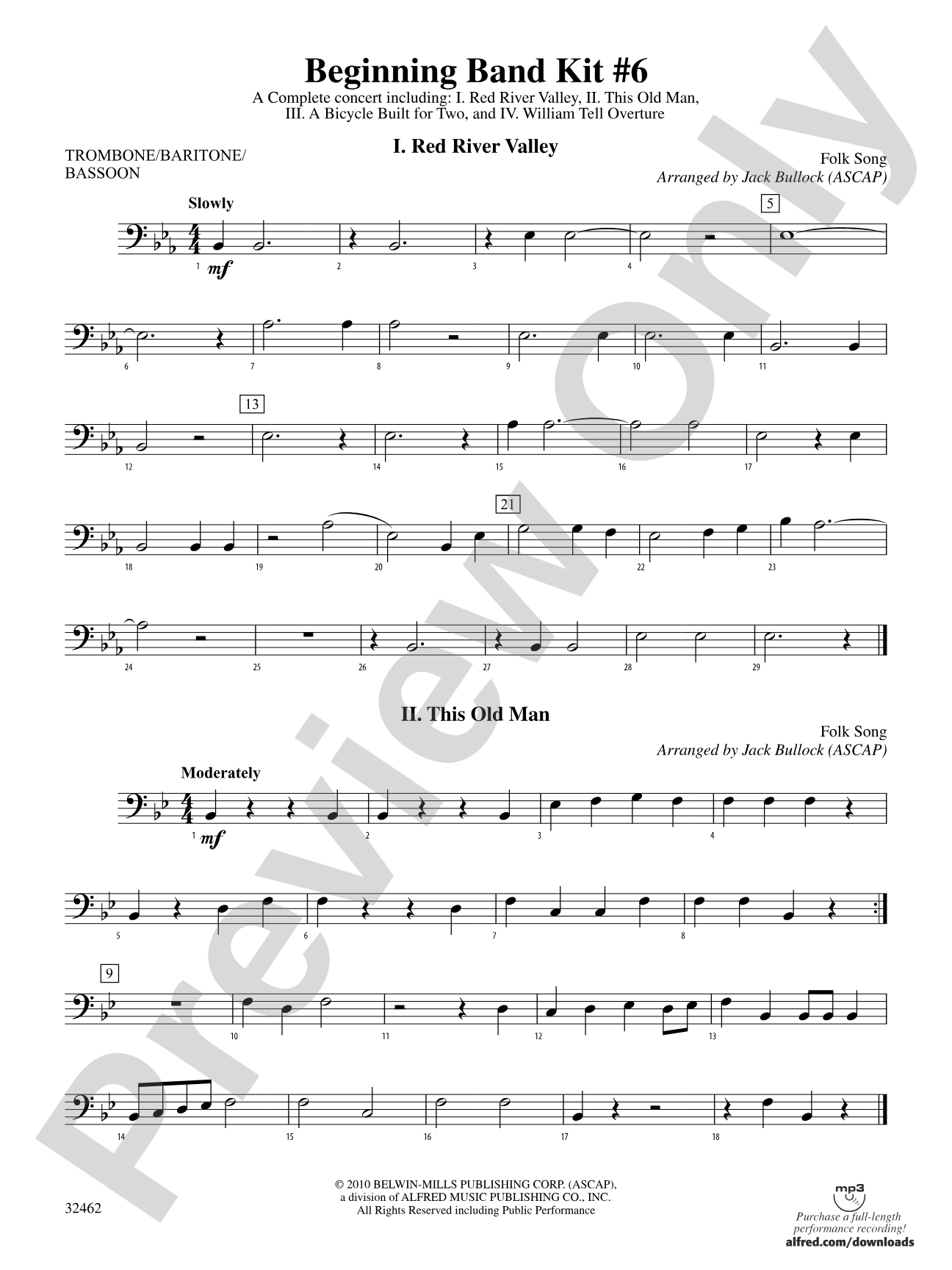 Belwin Beginning Band Kit #6: 1st Trombone