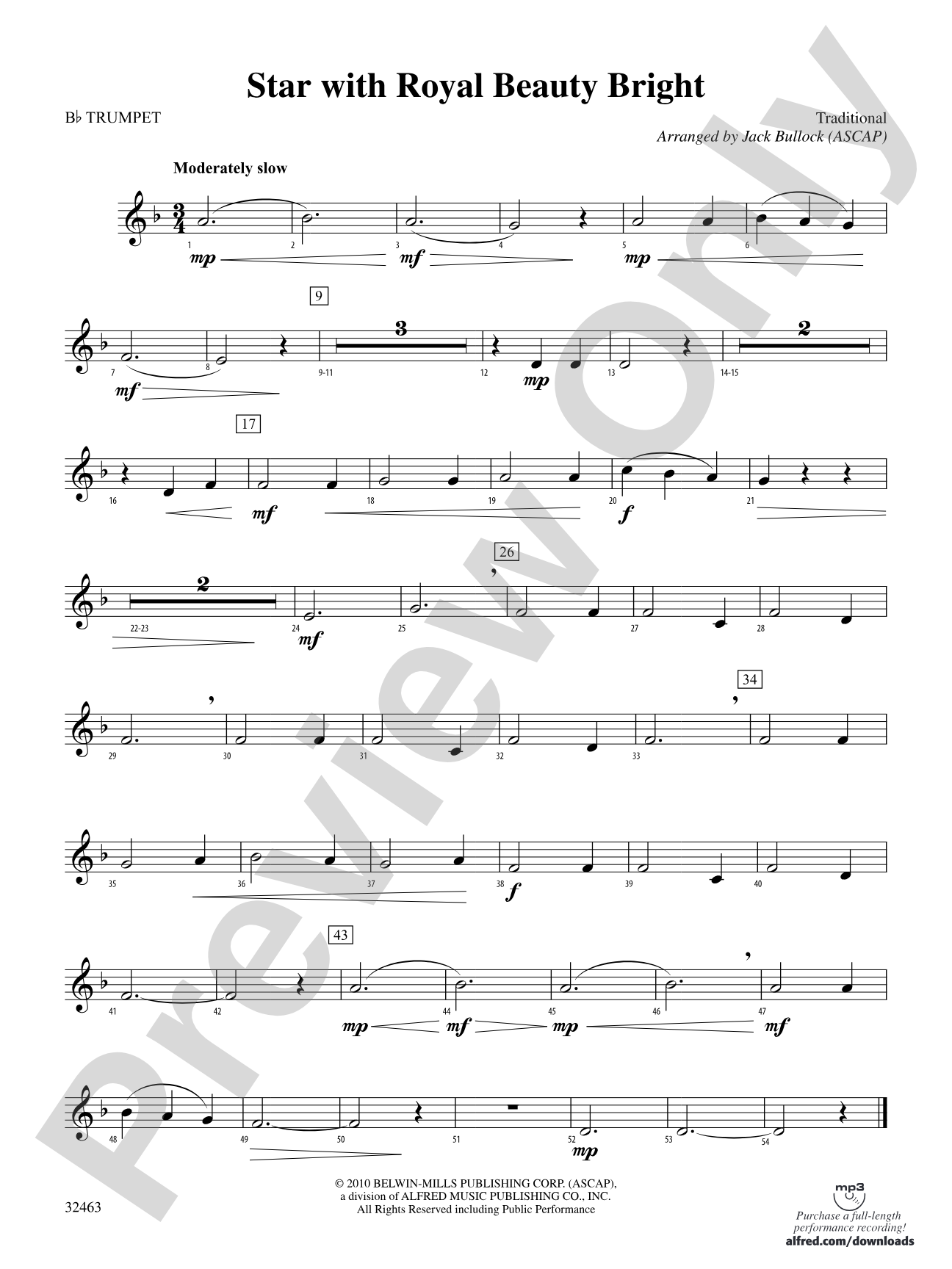 Star with Royal Beauty Bright: 1st B-flat Trumpet