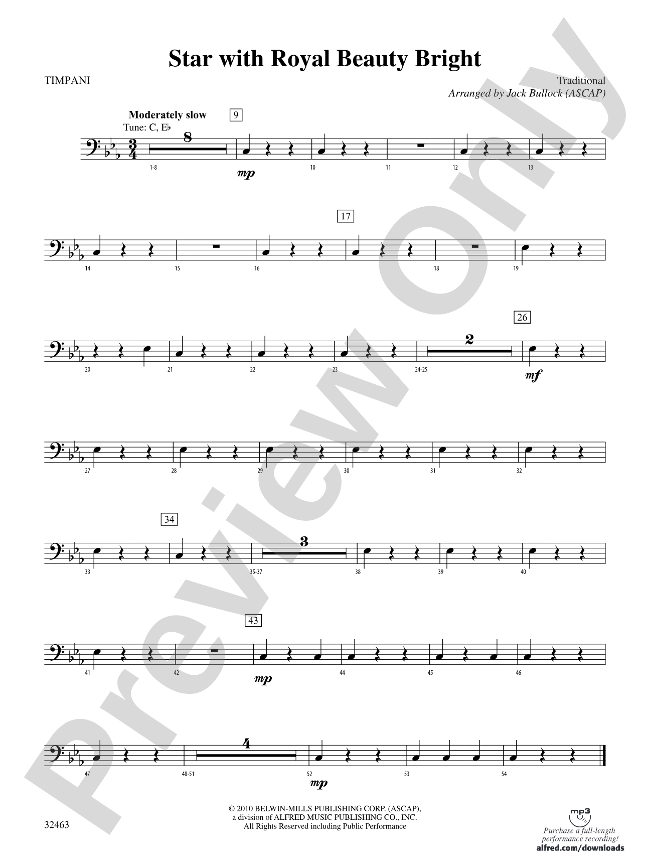 Star with Royal Beauty Bright: Timpani