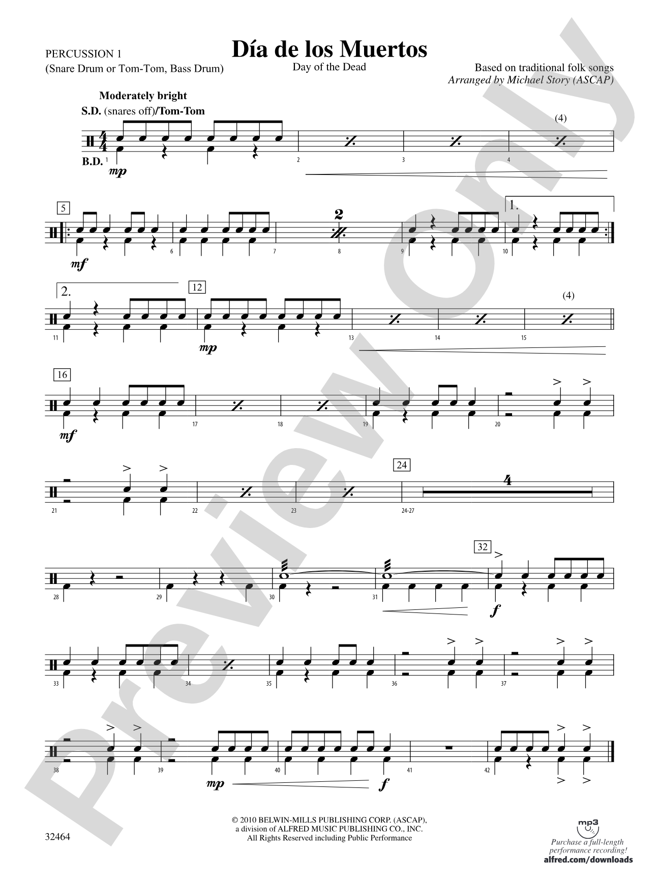Día de los Muertos: 1st Percussion