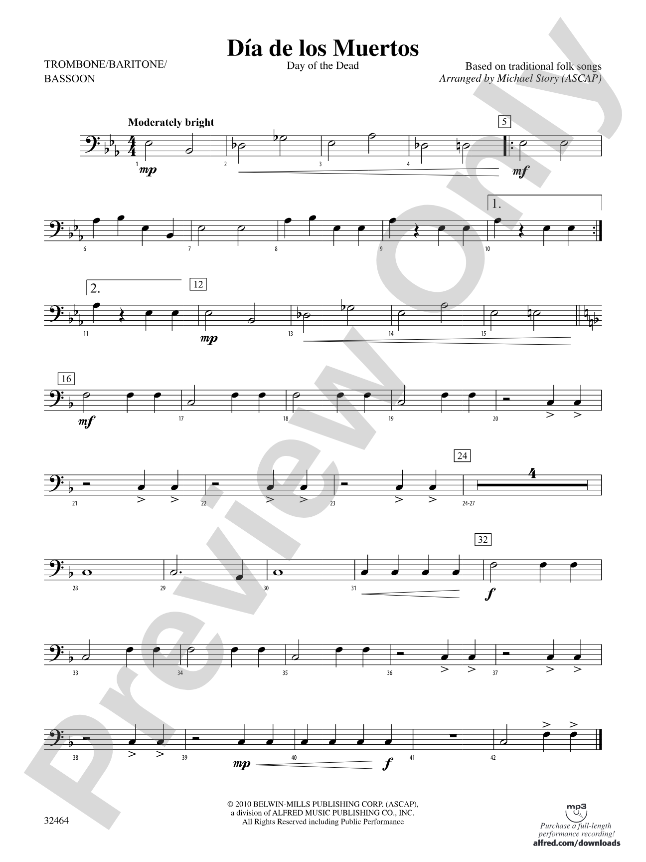 Día de los Muertos: 1st Trombone