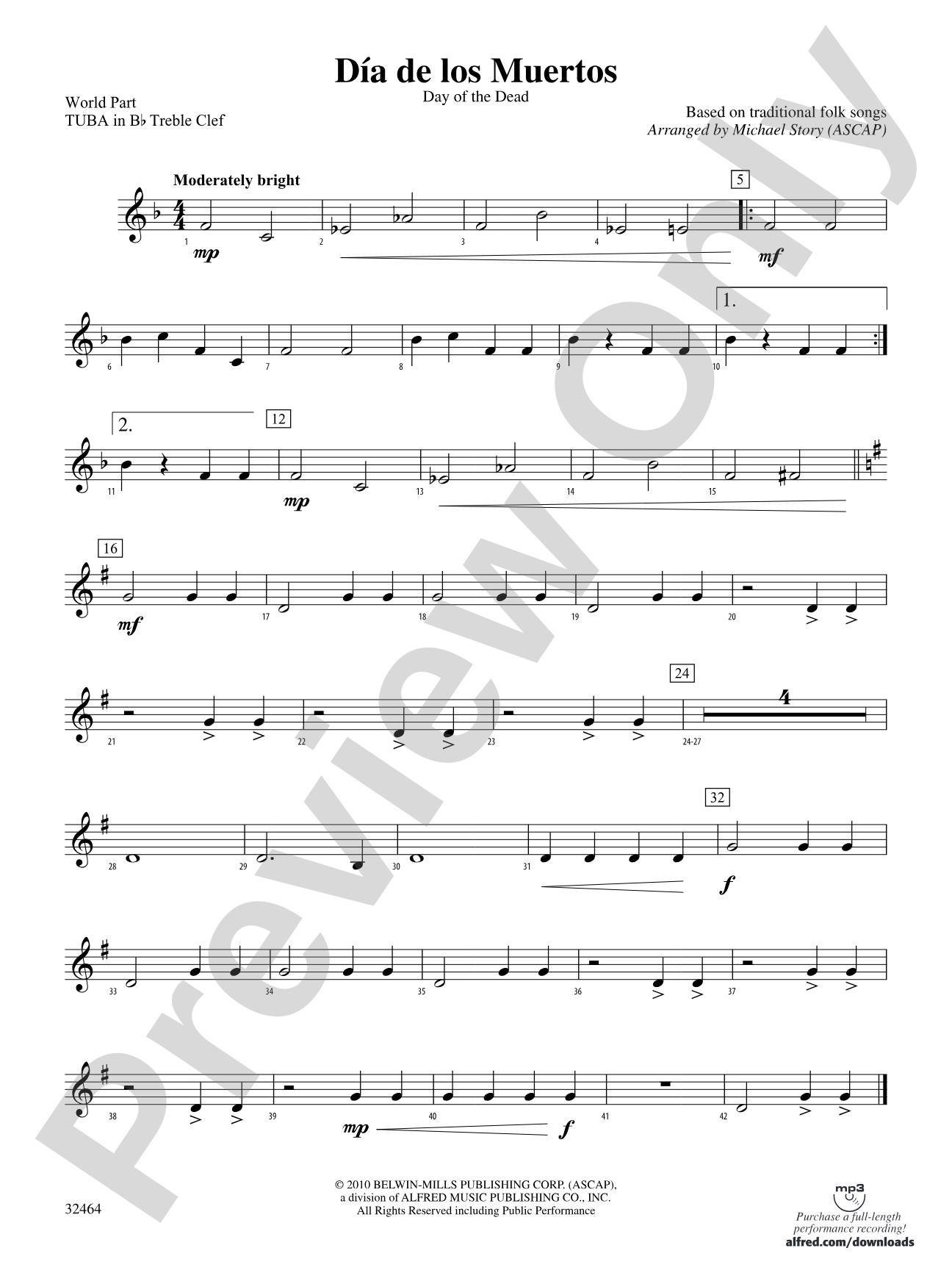 Día de los Muertos: (wp) B-flat Tuba T.C.