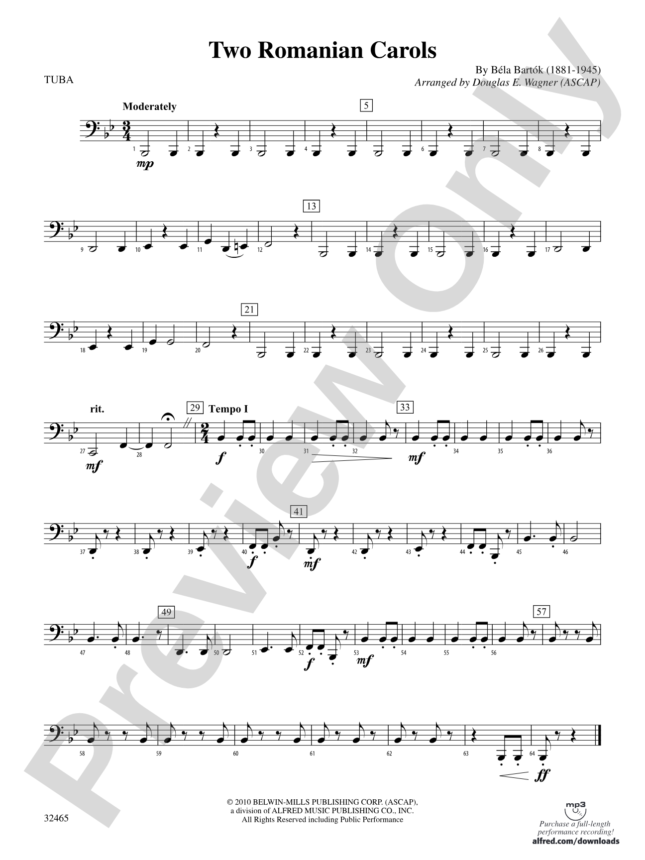 Two Romanian Carols: Tuba