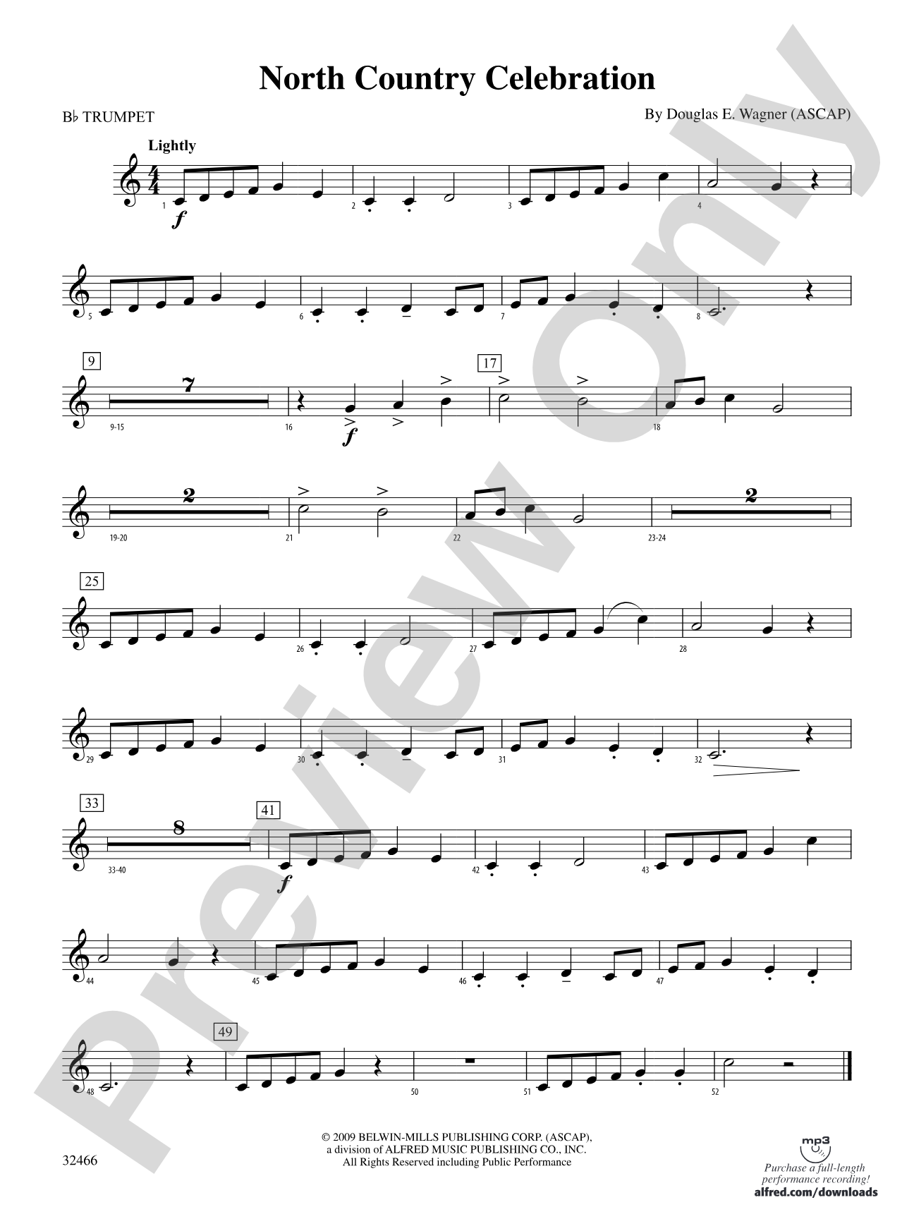 North Country Celebration: 1st B-flat Trumpet