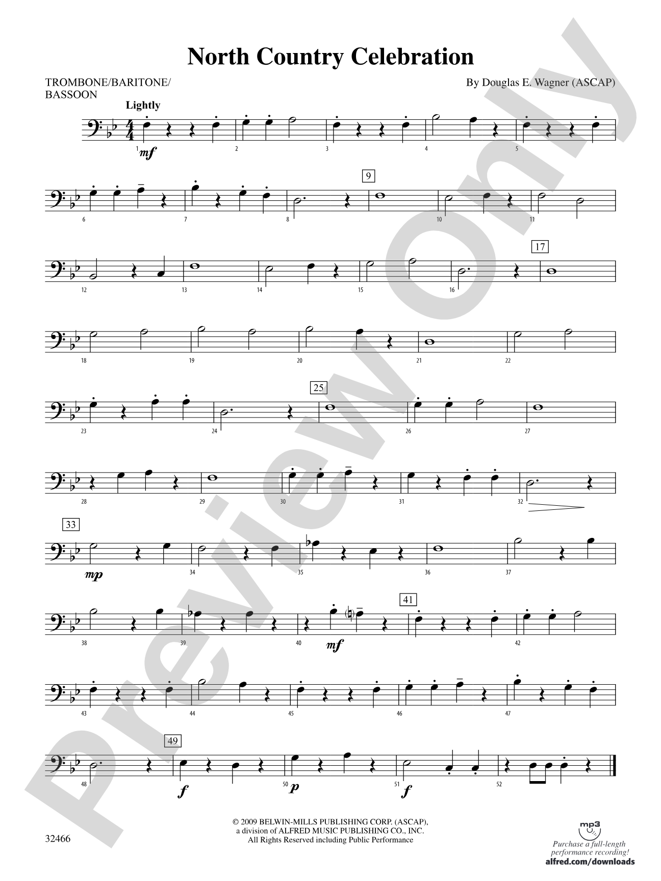 North Country Celebration: 1st Trombone