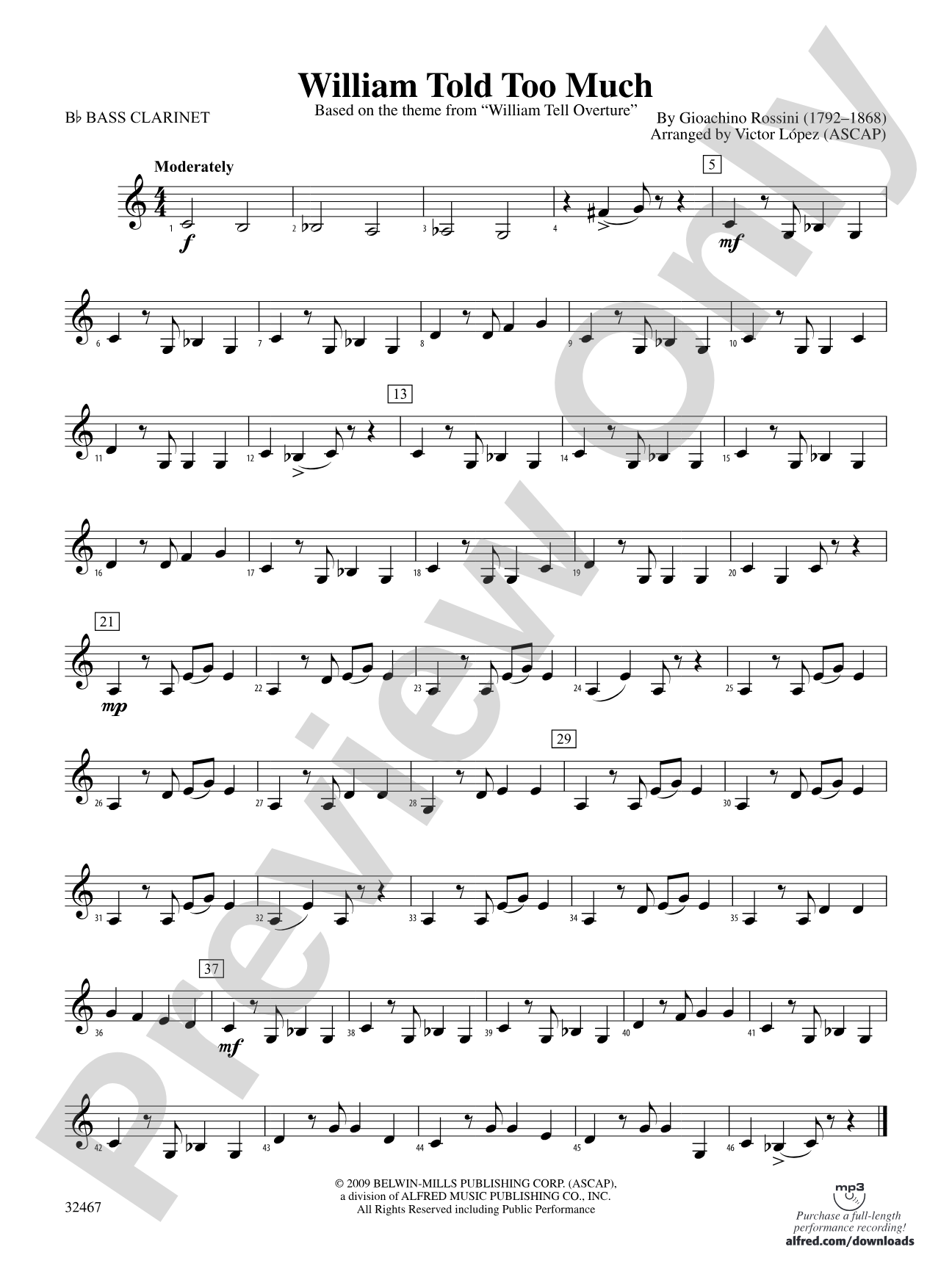 William Told Too Much: B-flat Bass Clarinet