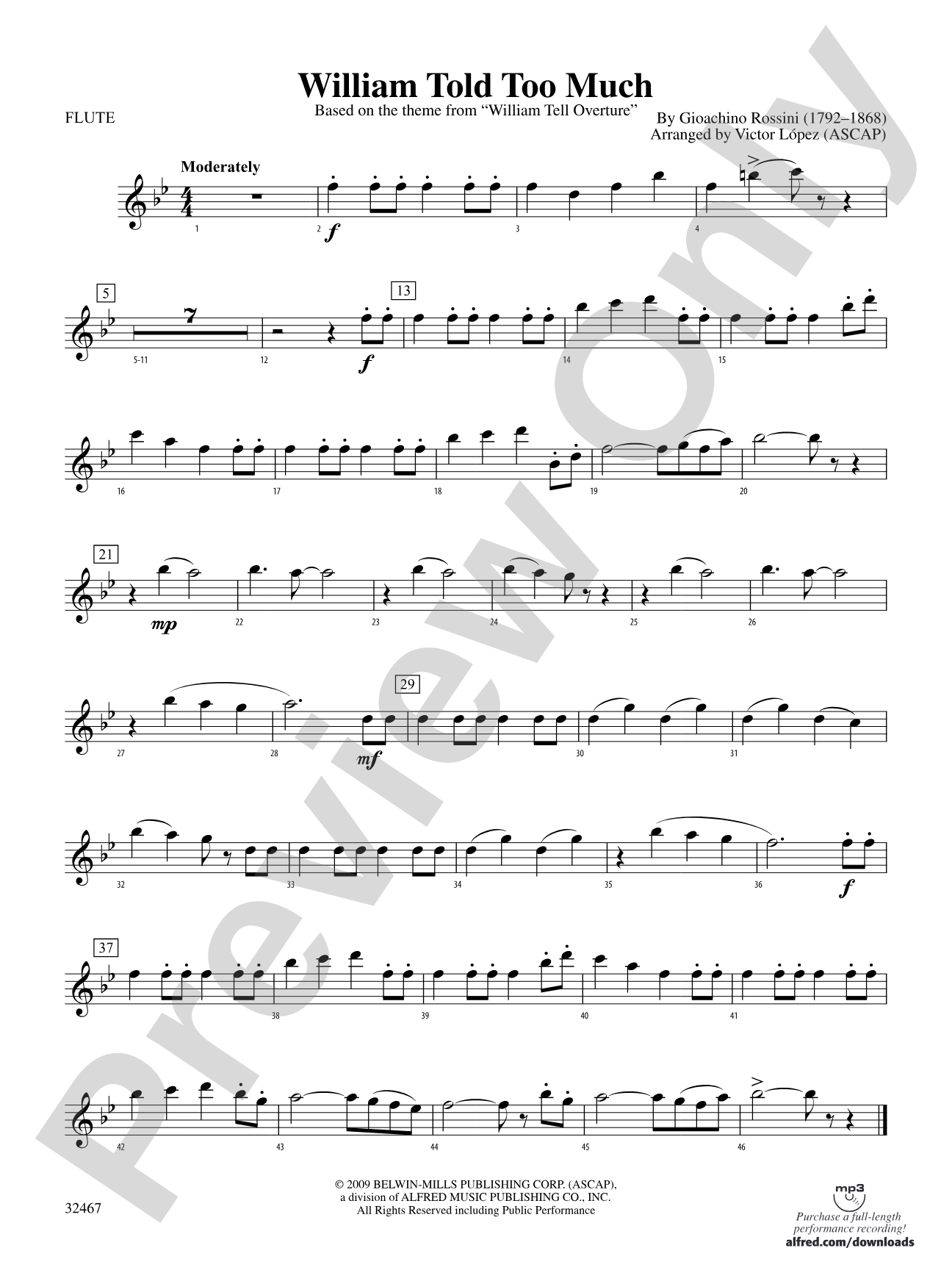 William Told Too Much: Flute