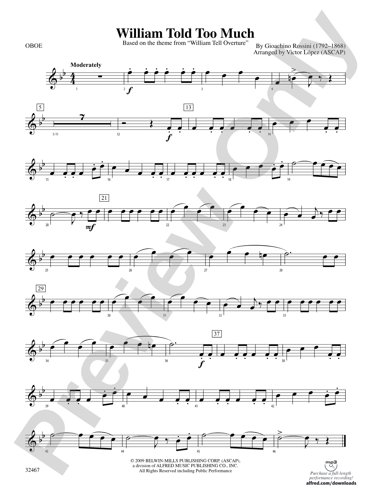 William Told Too Much: Oboe