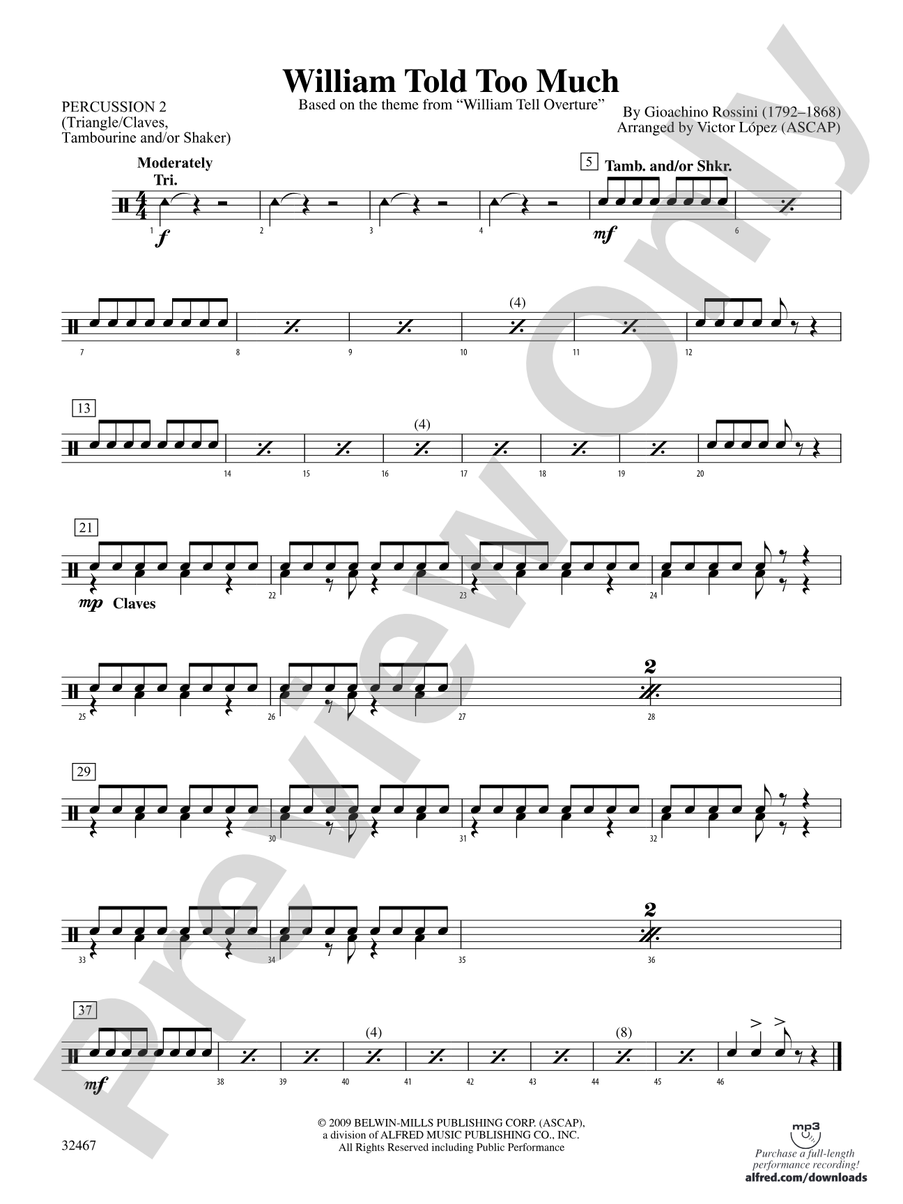 William Told Too Much: 2nd Percussion