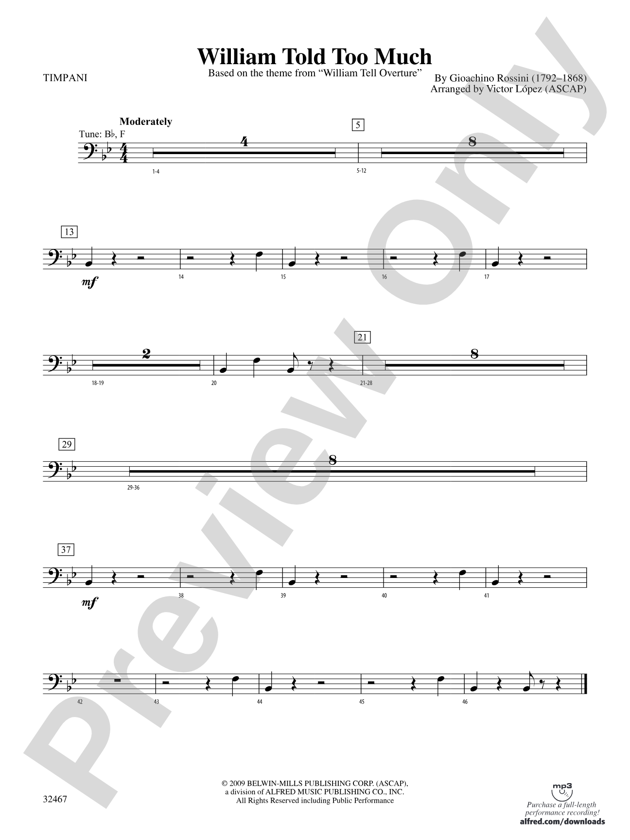 William Told Too Much: Timpani