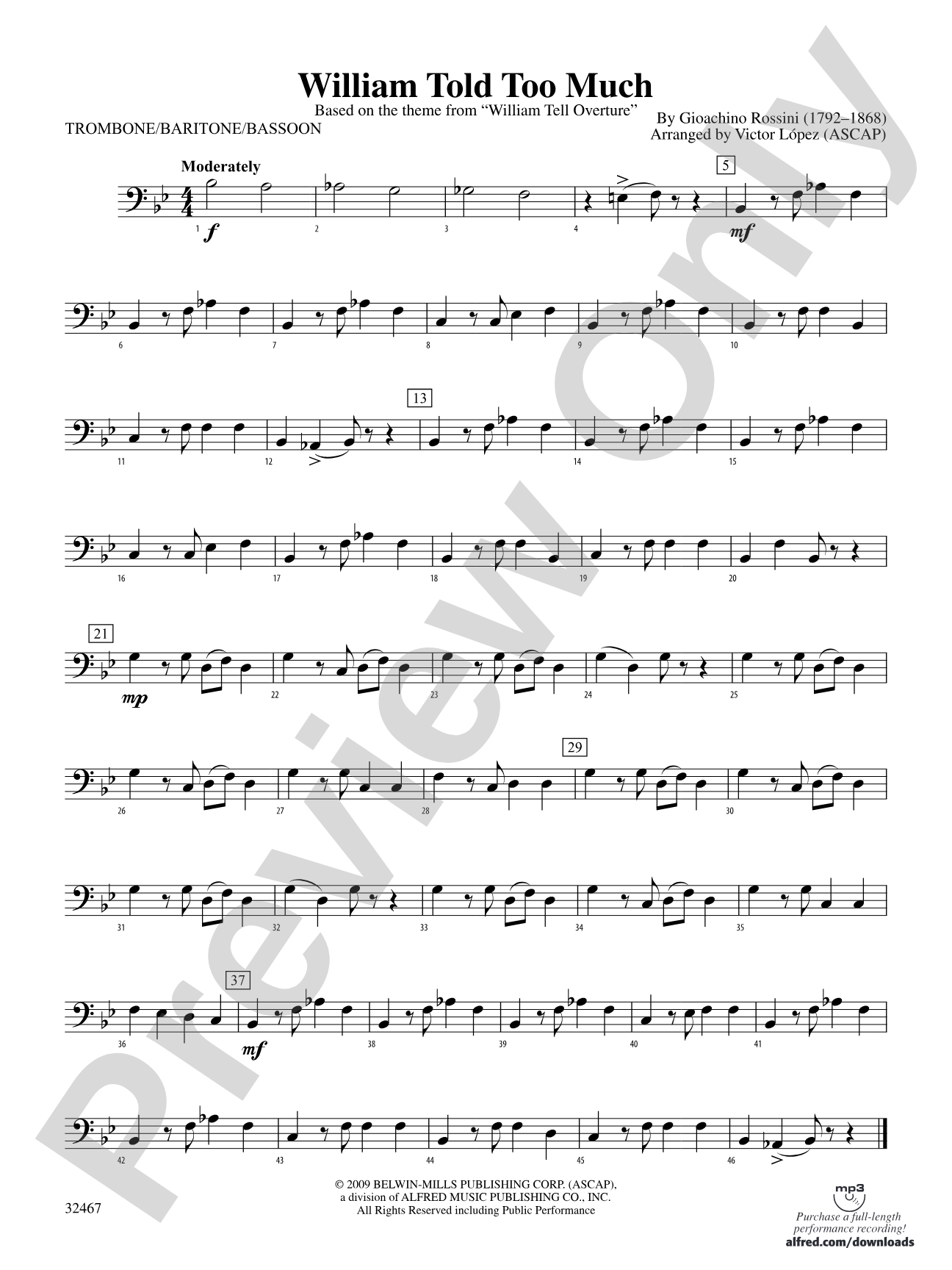 William Told Too Much: 1st Trombone