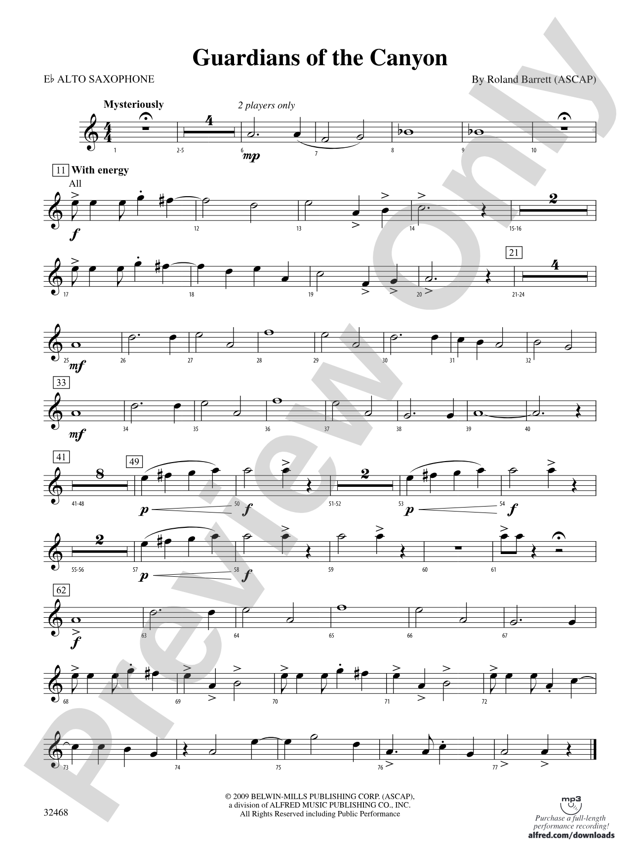 Guardians of the Canyon: E-flat Alto Saxophone