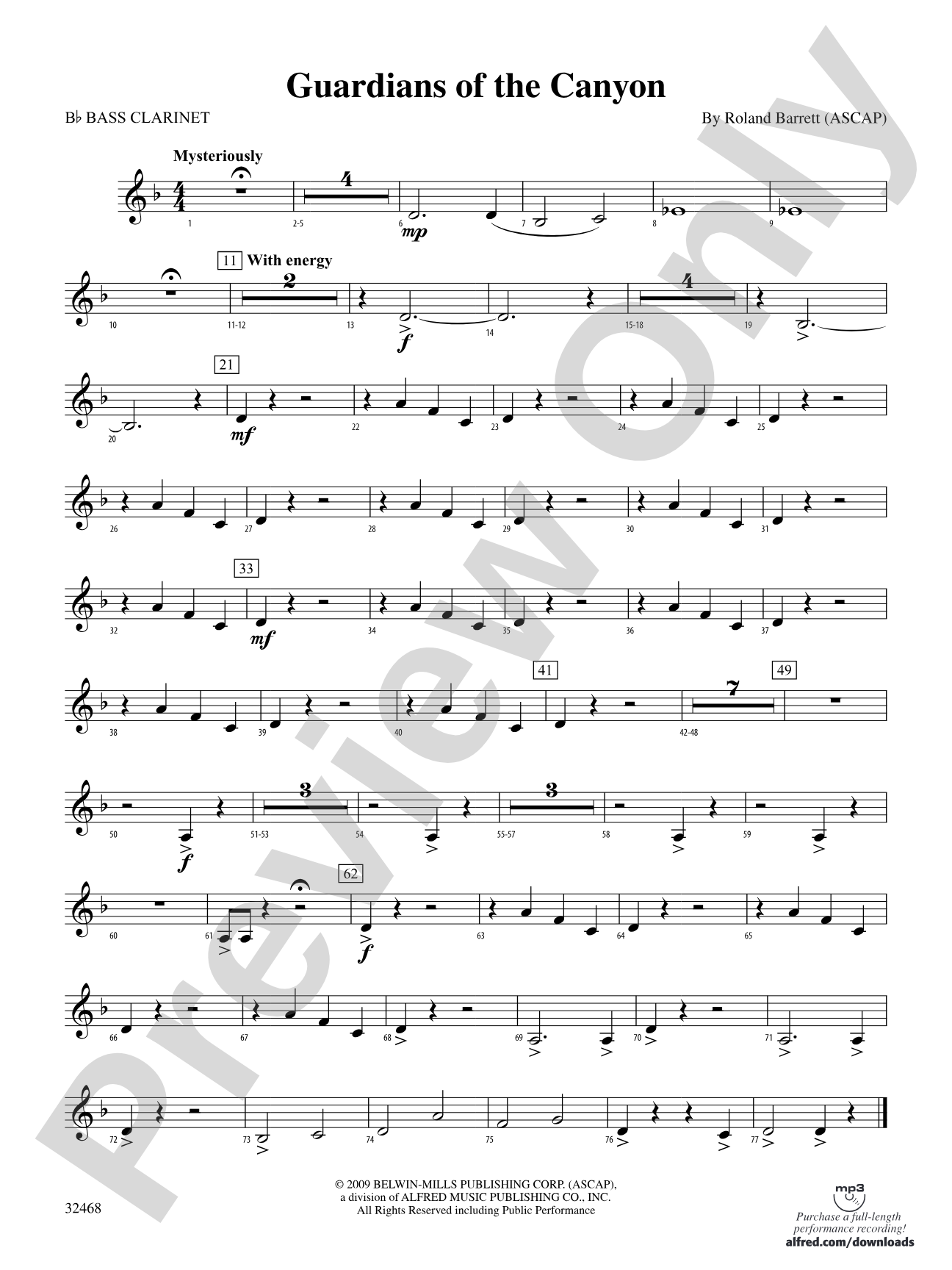 Guardians of the Canyon: B-flat Bass Clarinet