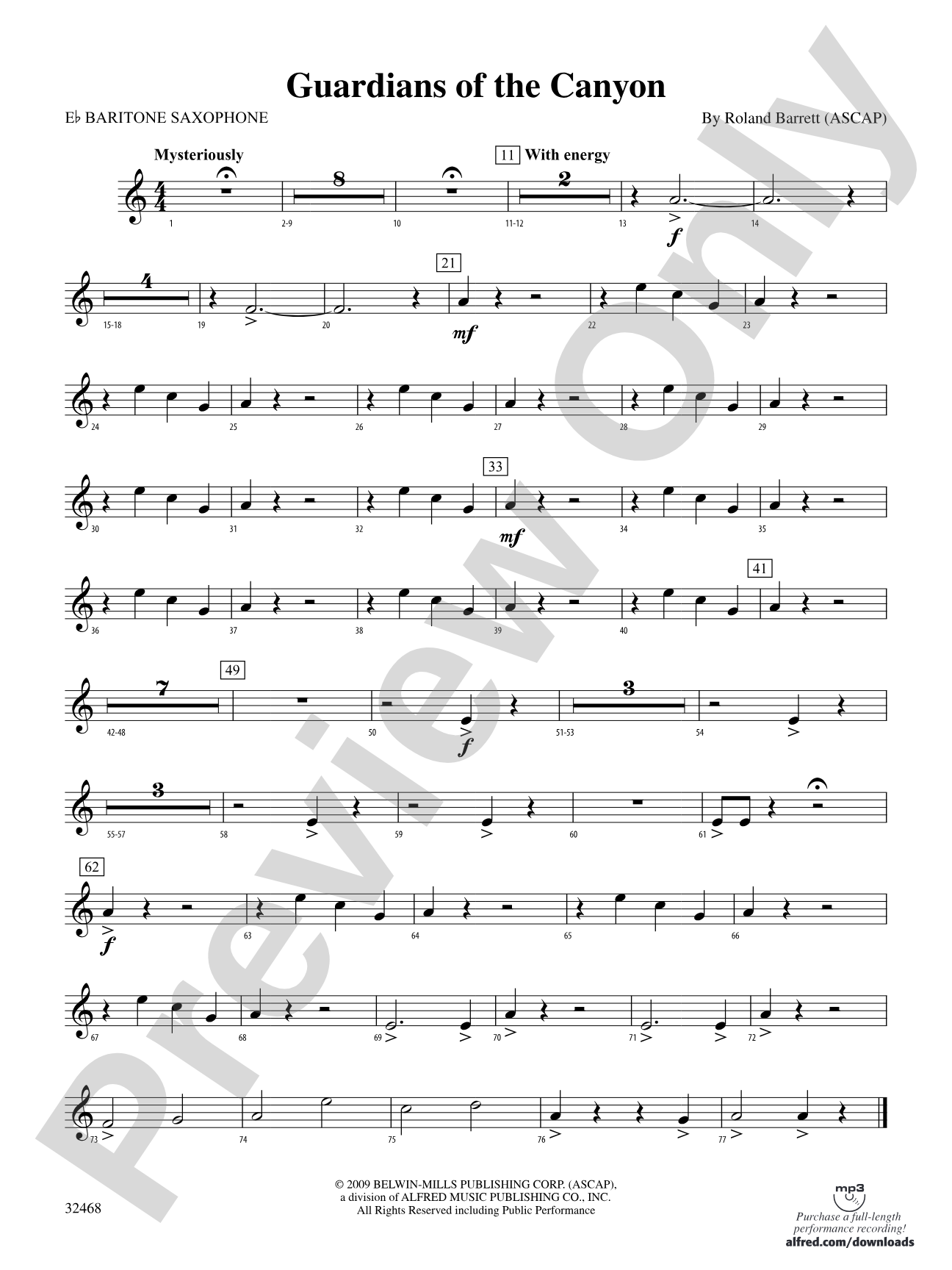 Guardians of the Canyon: E-flat Baritone Saxophone