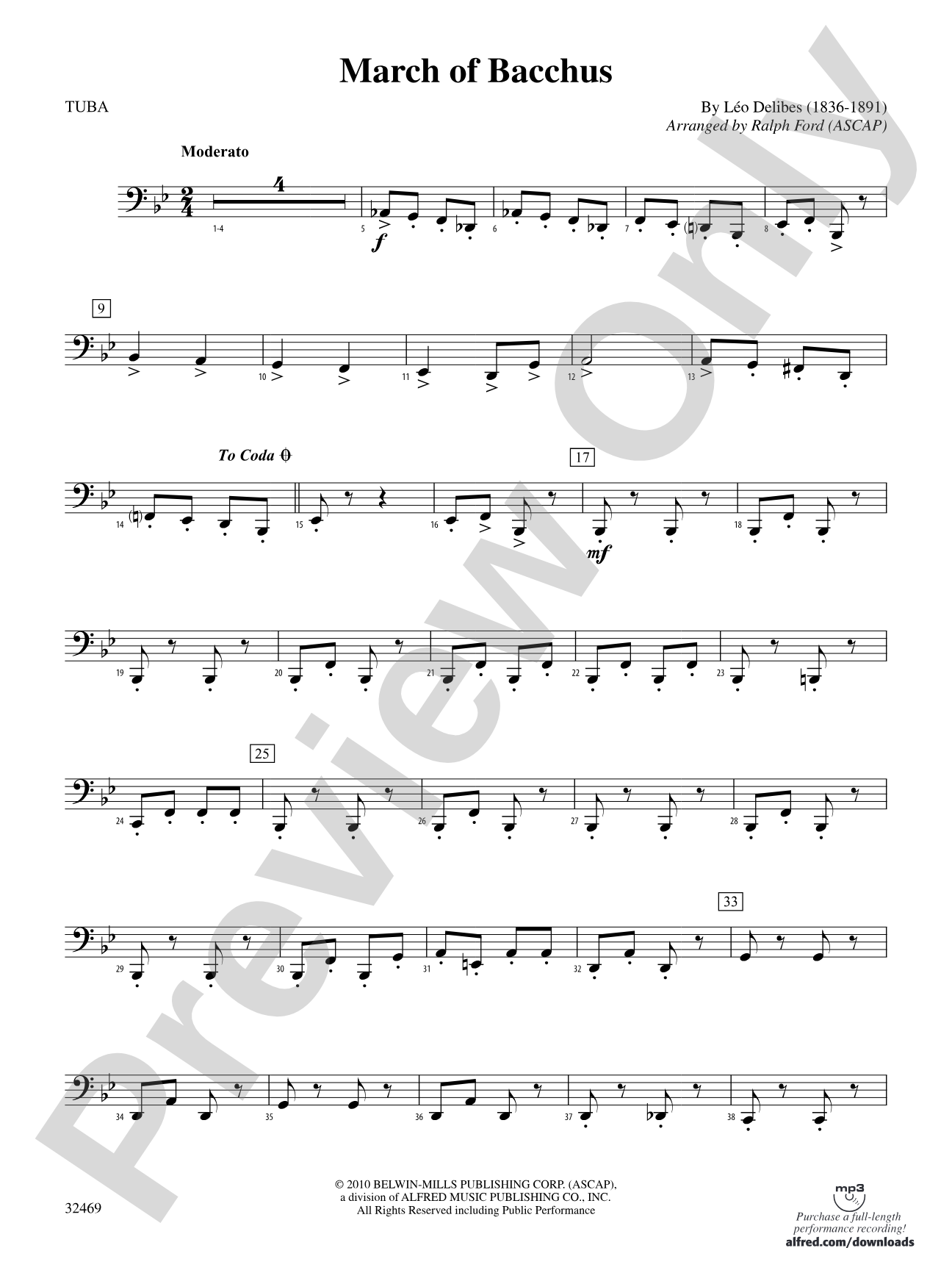 March of Bacchus: Tuba