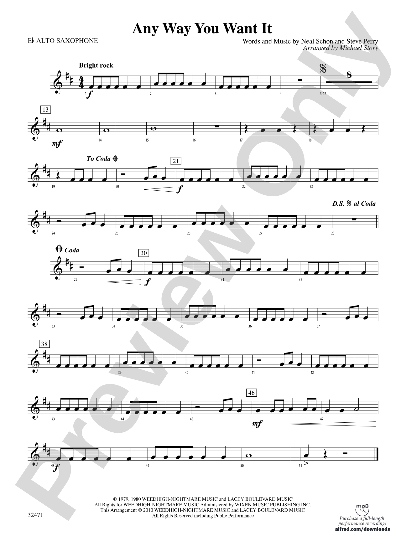 Any Way You Want It: E-flat Alto Saxophone