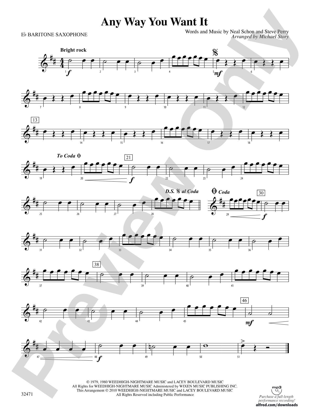 Any Way You Want It: E-flat Baritone Saxophone