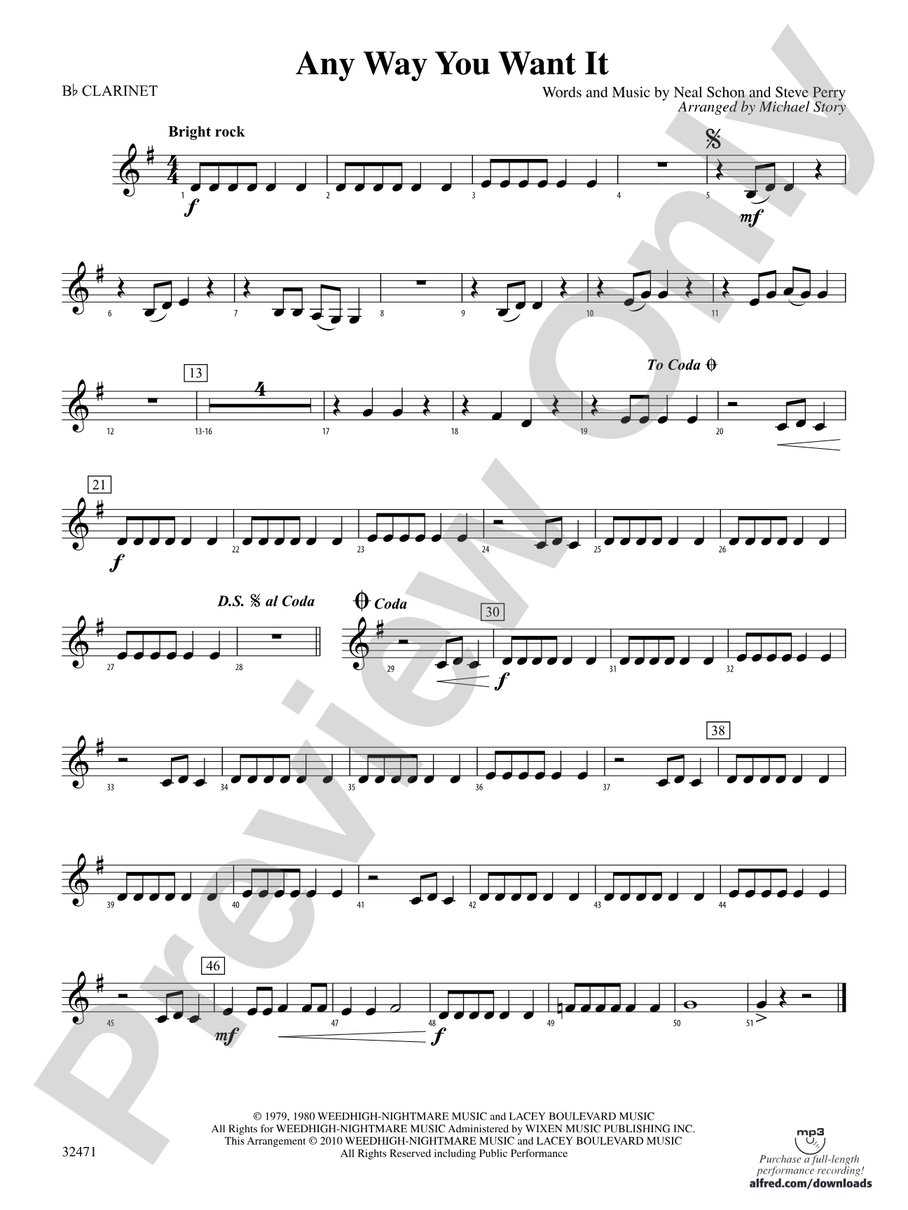 Any Way You Want It: 1st B-flat Clarinet