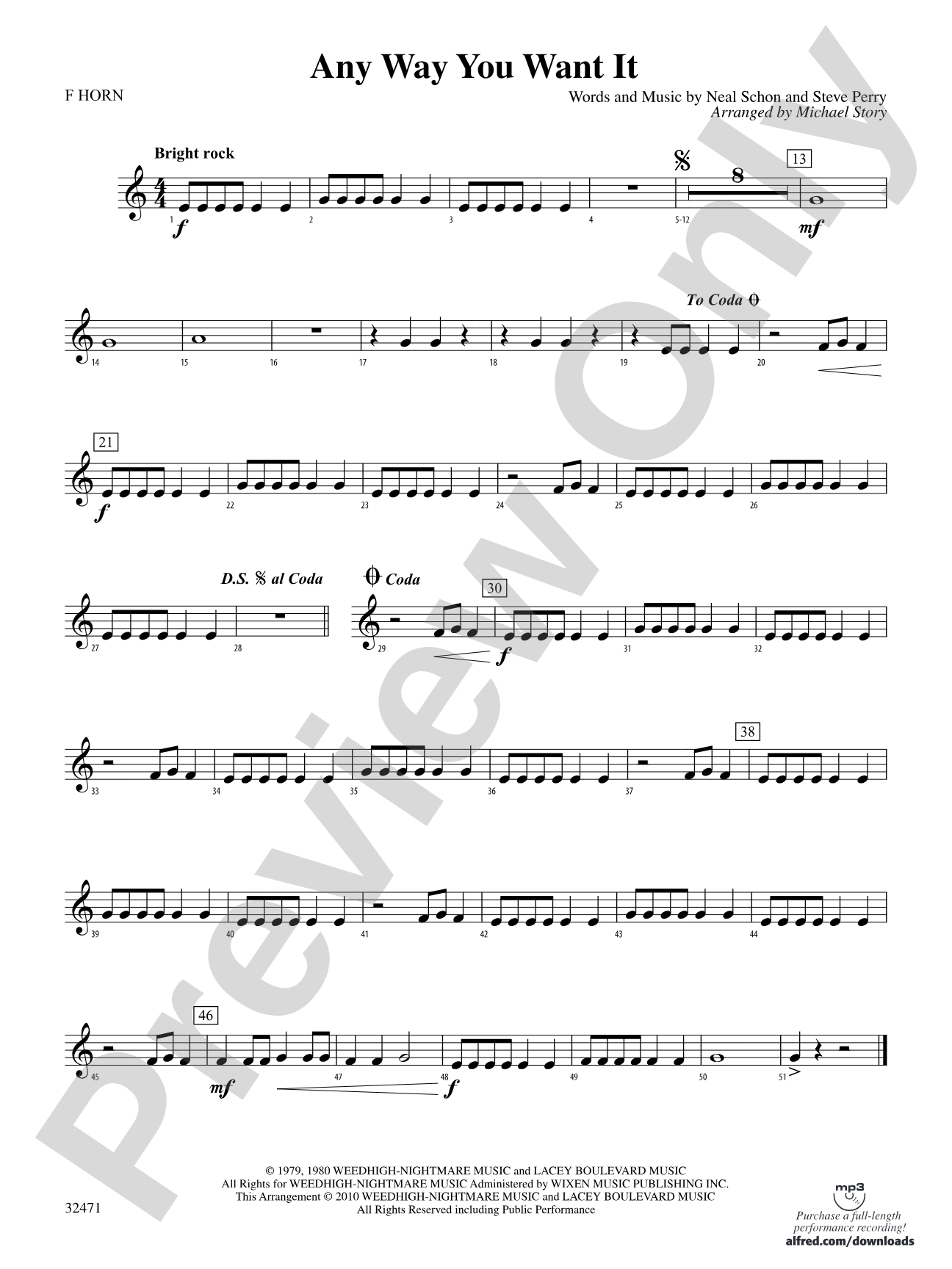 Any Way You Want It: 1st F Horn