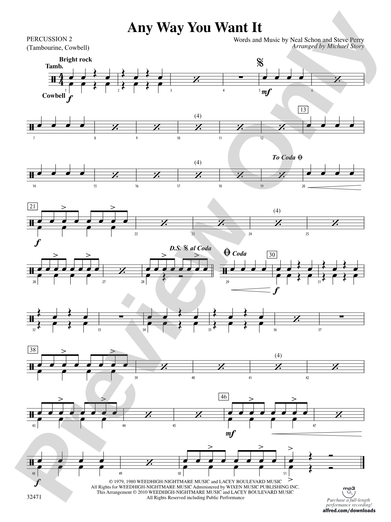 Any Way You Want It: 2nd Percussion