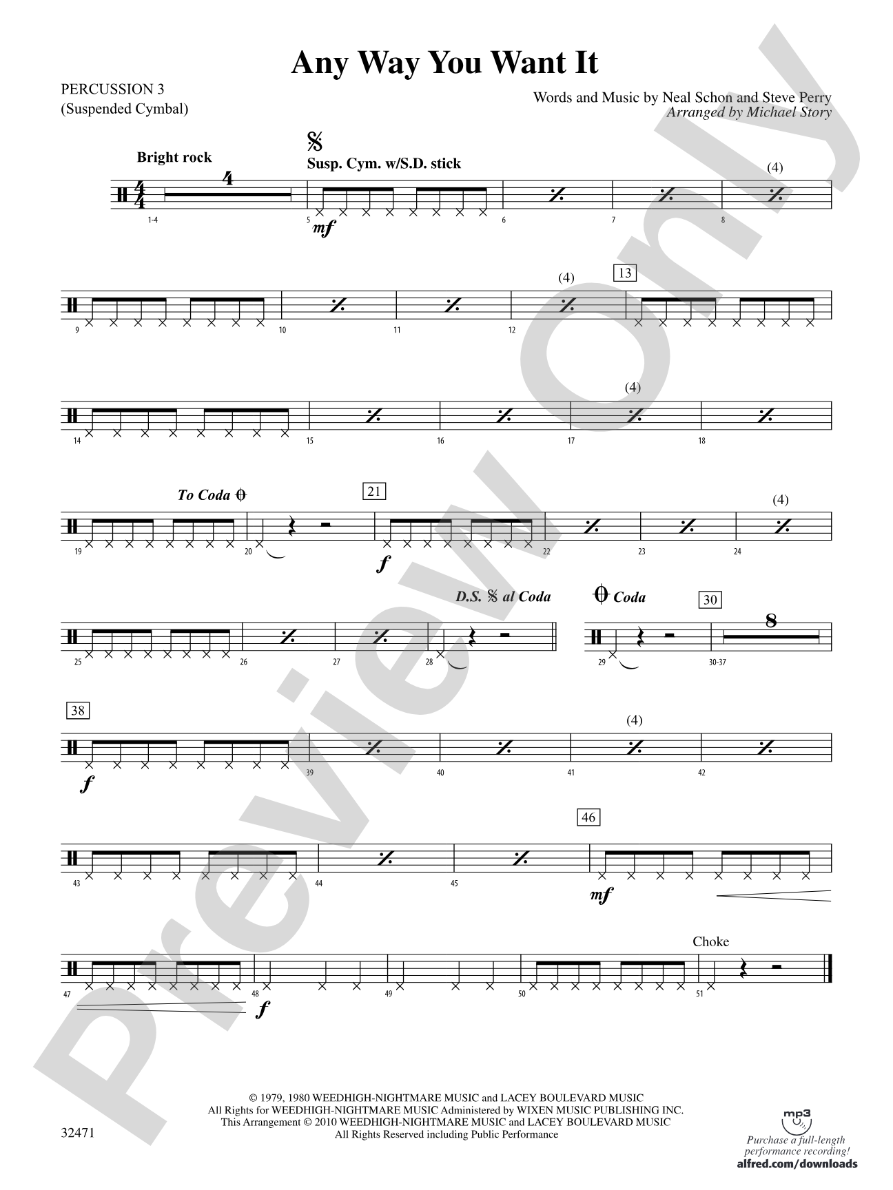 Any Way You Want It: 3rd Percussion