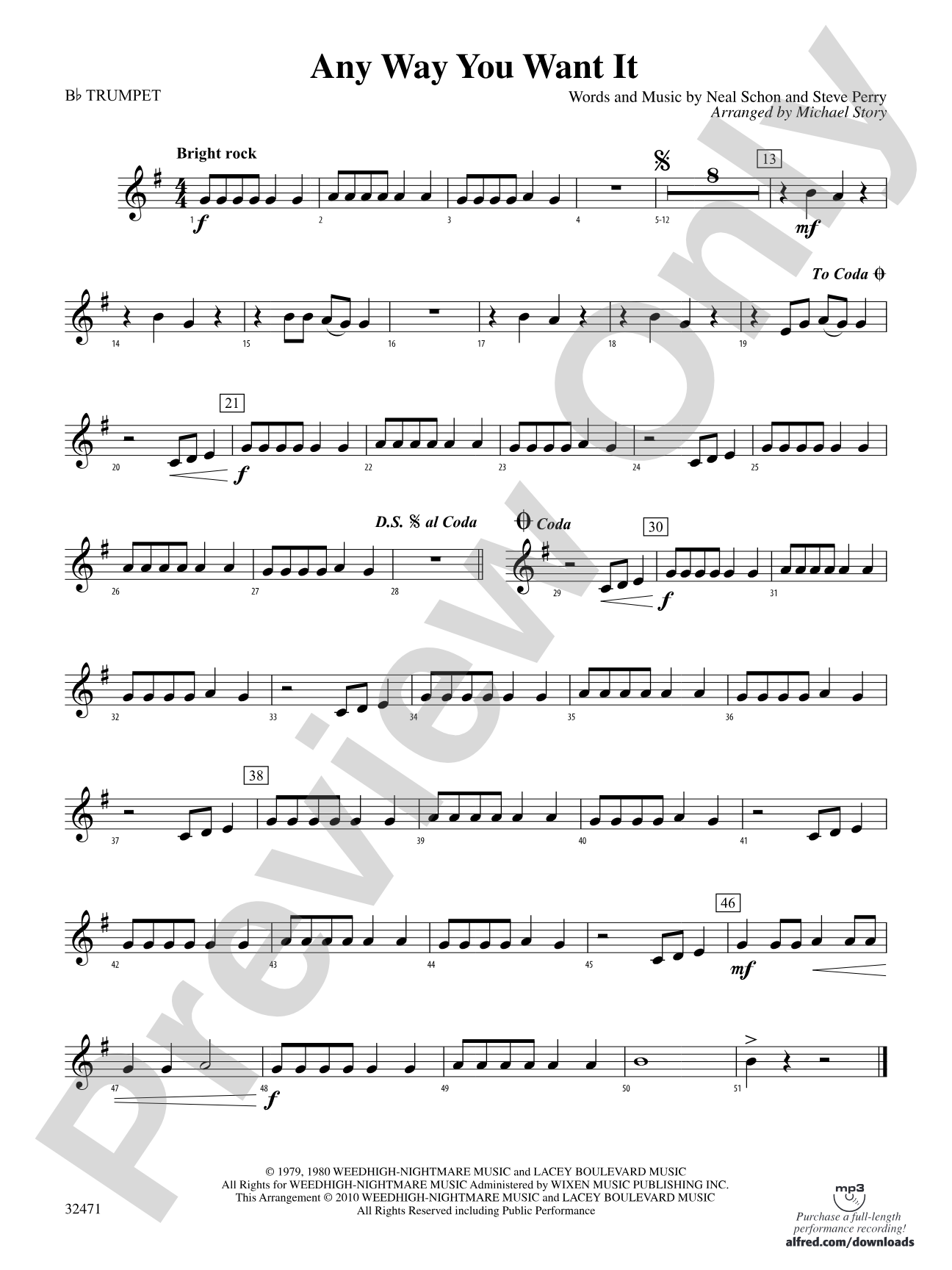 Any Way You Want It: 1st B-flat Trumpet