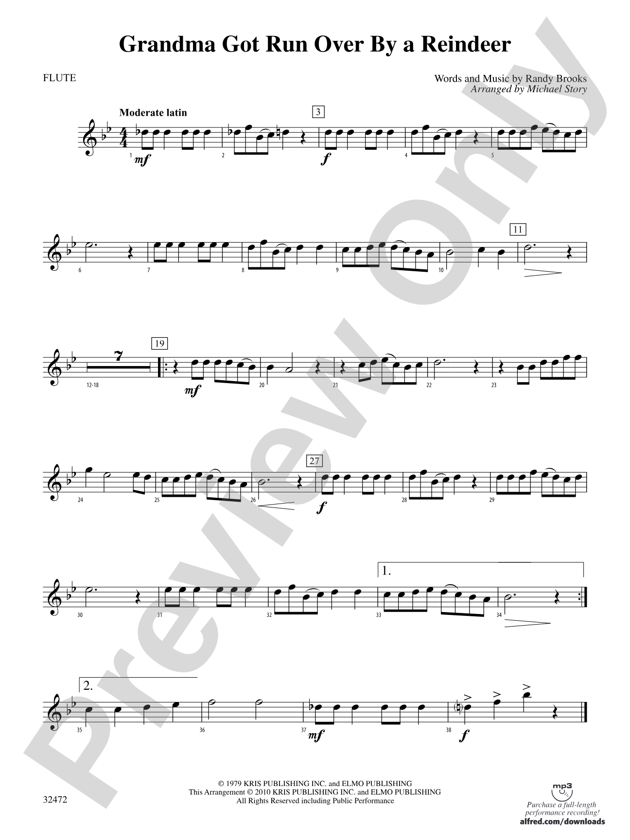 Grandma Got Run Over by a Reindeer: Flute