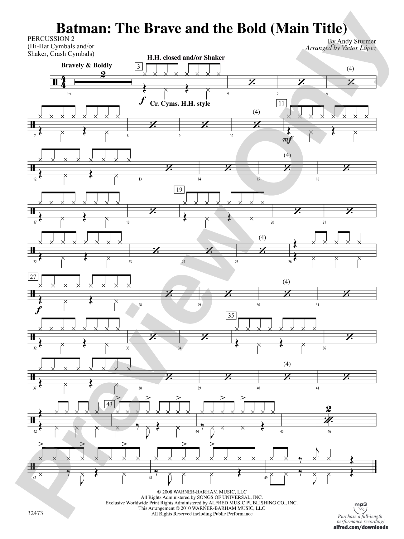 Batman: The Brave and the Bold (Main Title): 2nd Percussion