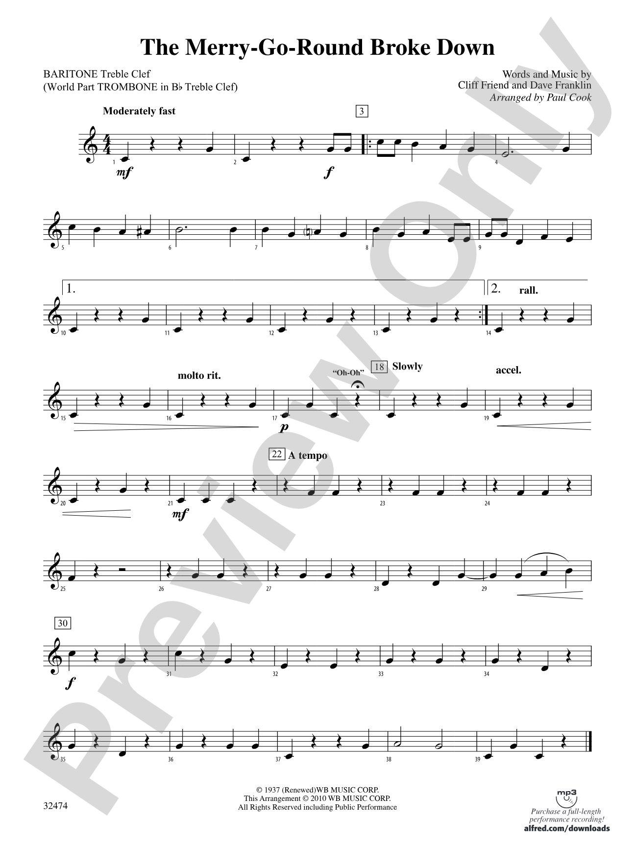 The Merry-Go-Round Broke Down: Baritone T.C.
