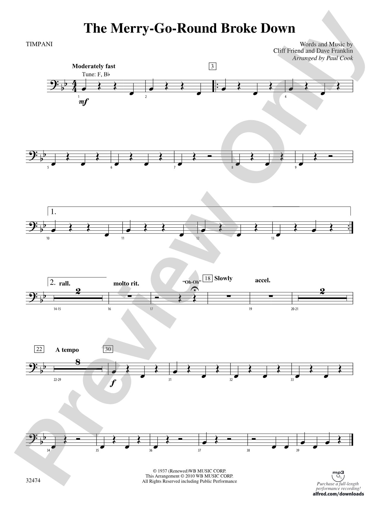 The Merry-Go-Round Broke Down: Timpani