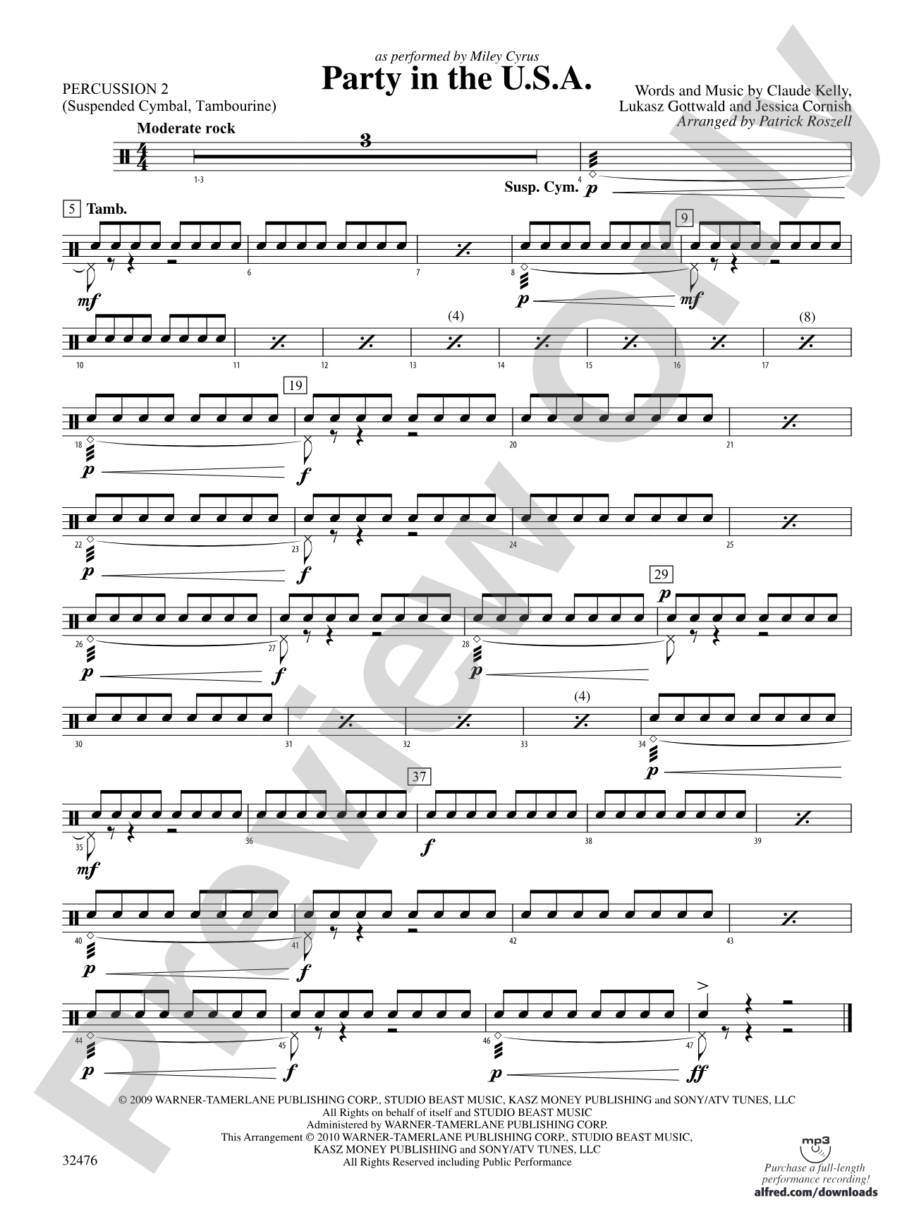 Party in the U.S.A.: 2nd Percussion