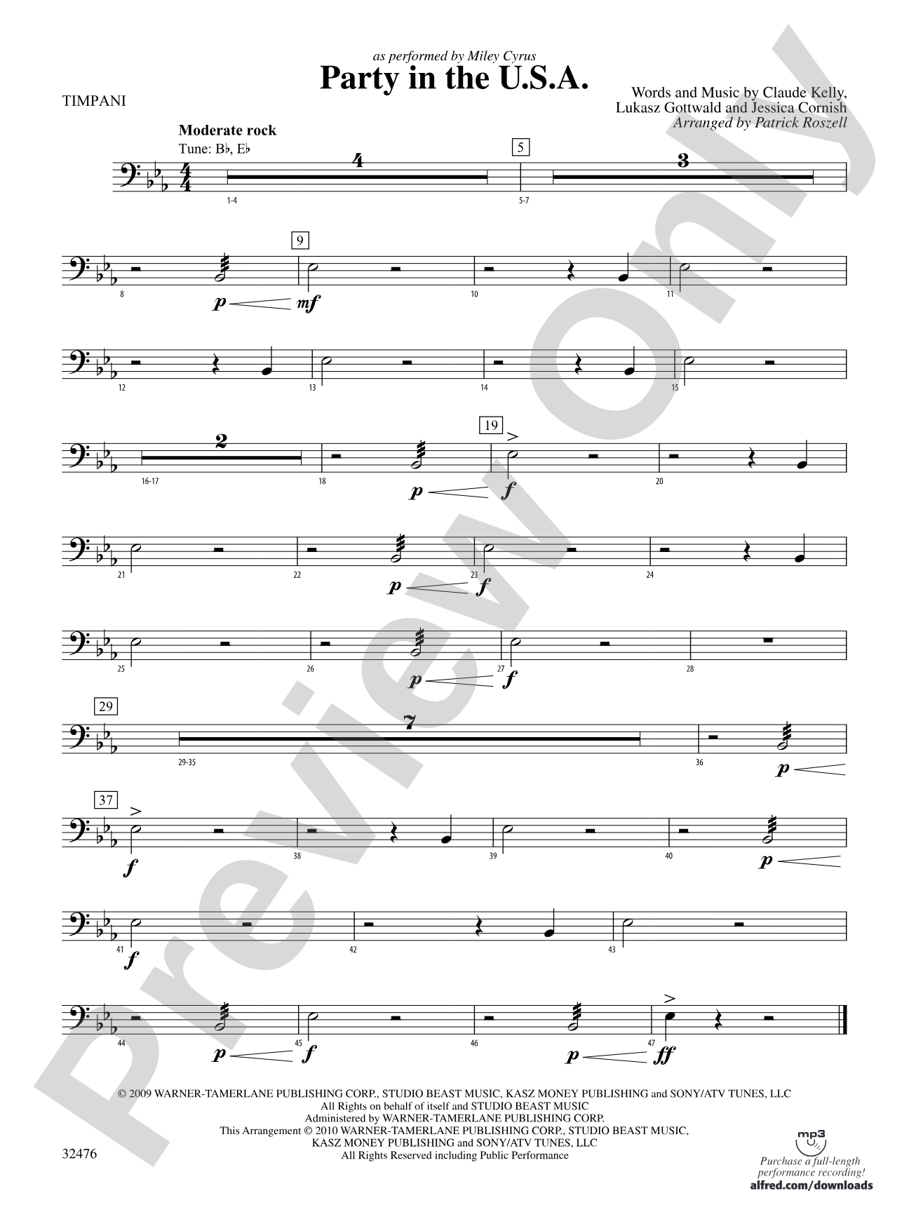 Party in the U.S.A.: Timpani