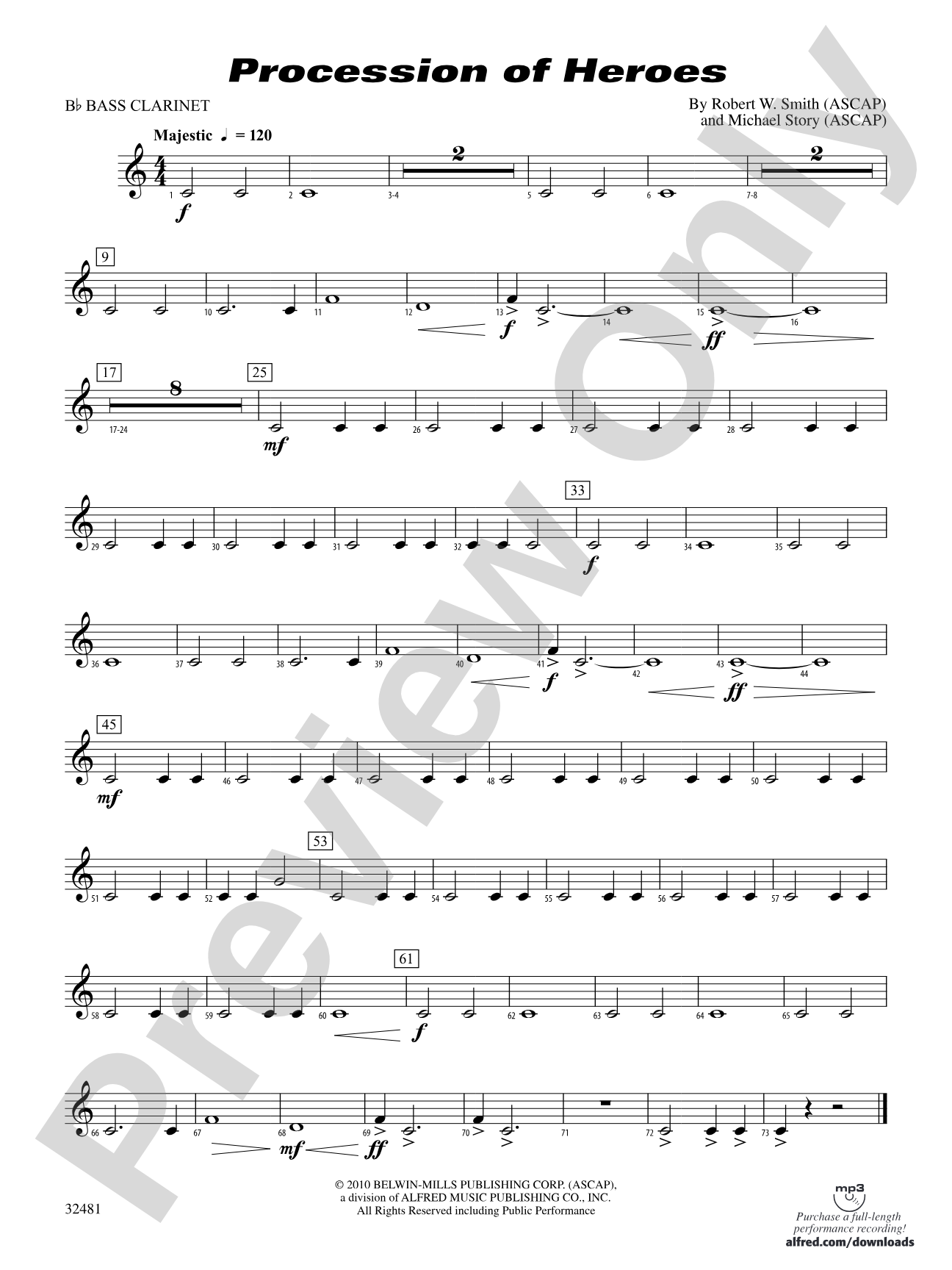Procession of Heroes: B-flat Bass Clarinet