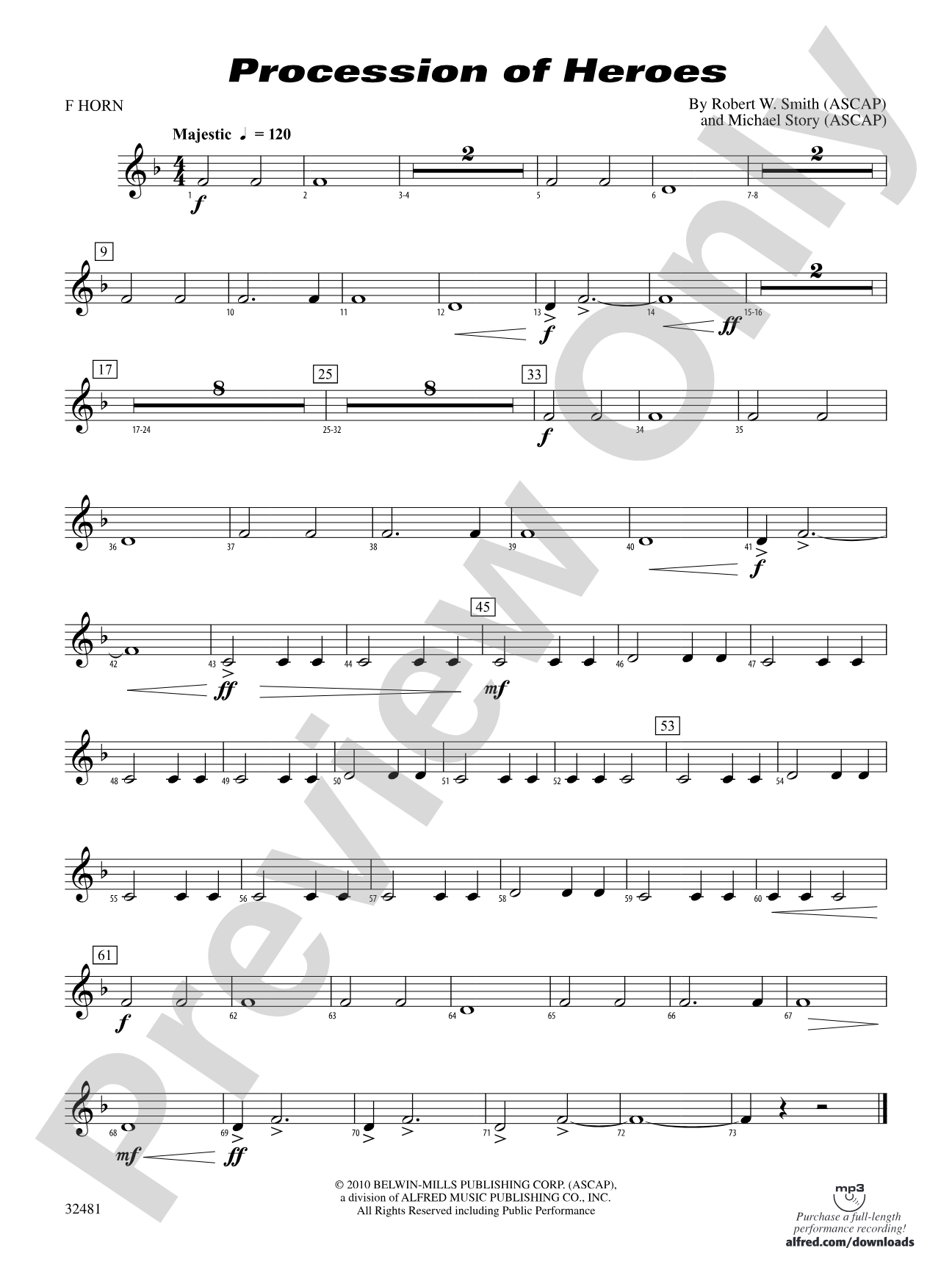 Procession of Heroes: 1st F Horn