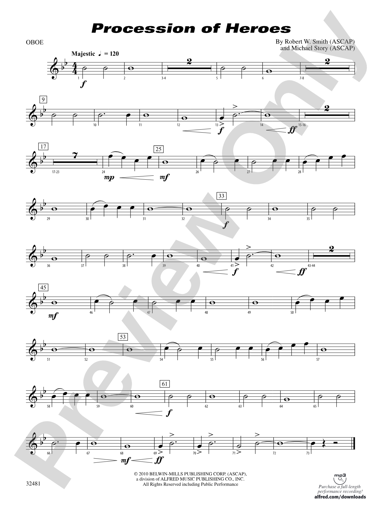 Procession of Heroes: Oboe