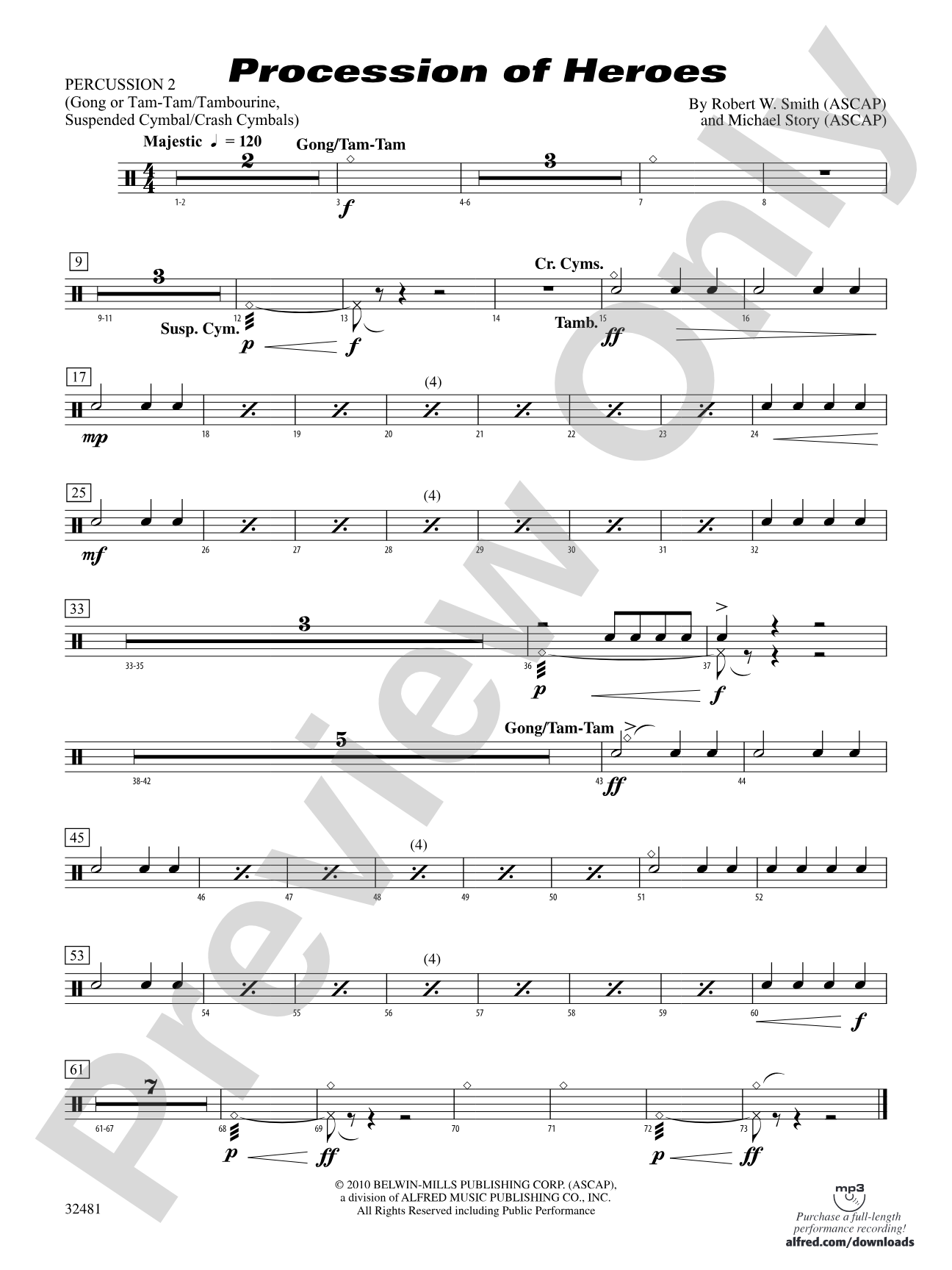 Procession of Heroes: 2nd Percussion