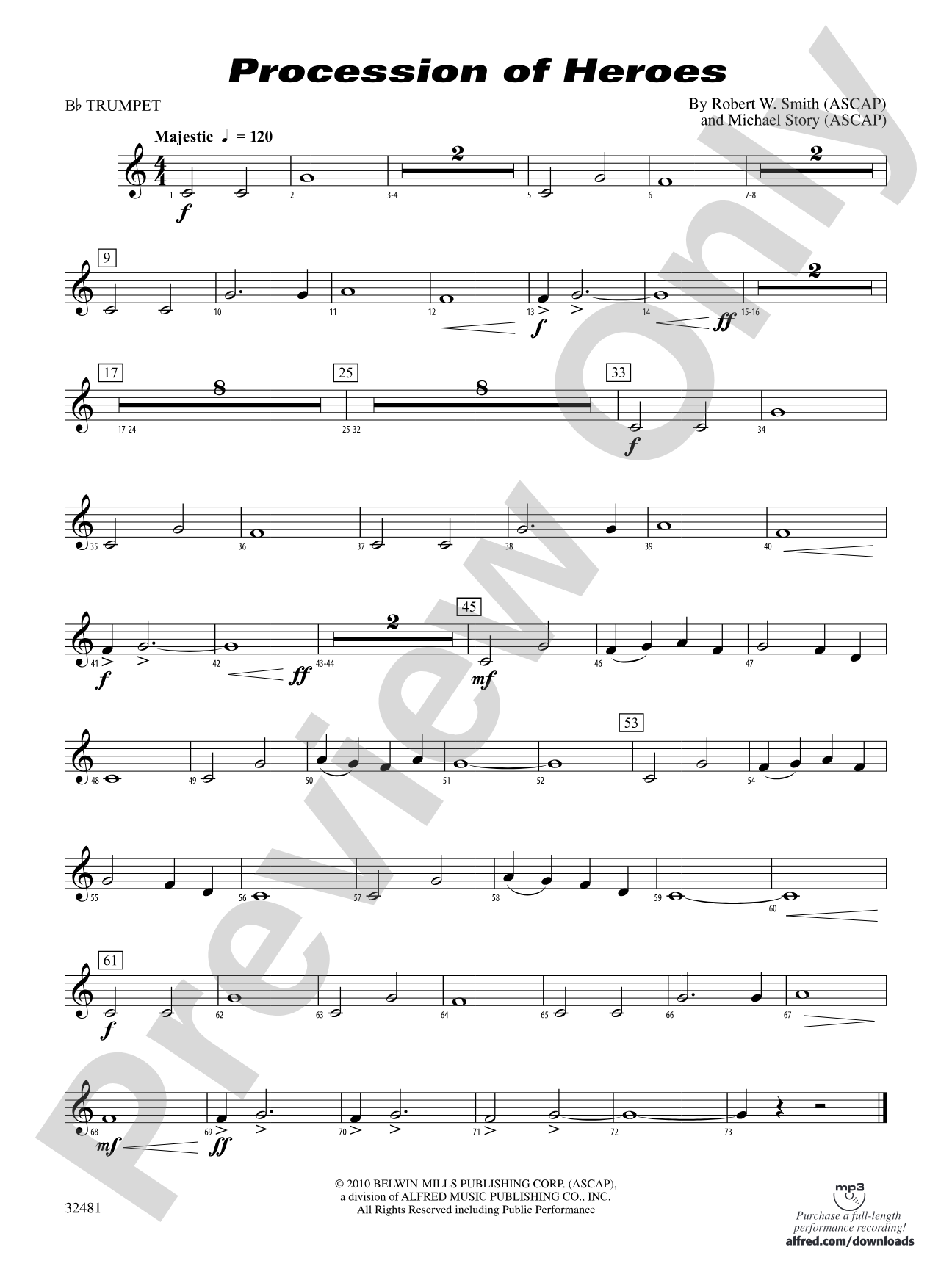 Procession of Heroes: 1st B-flat Trumpet