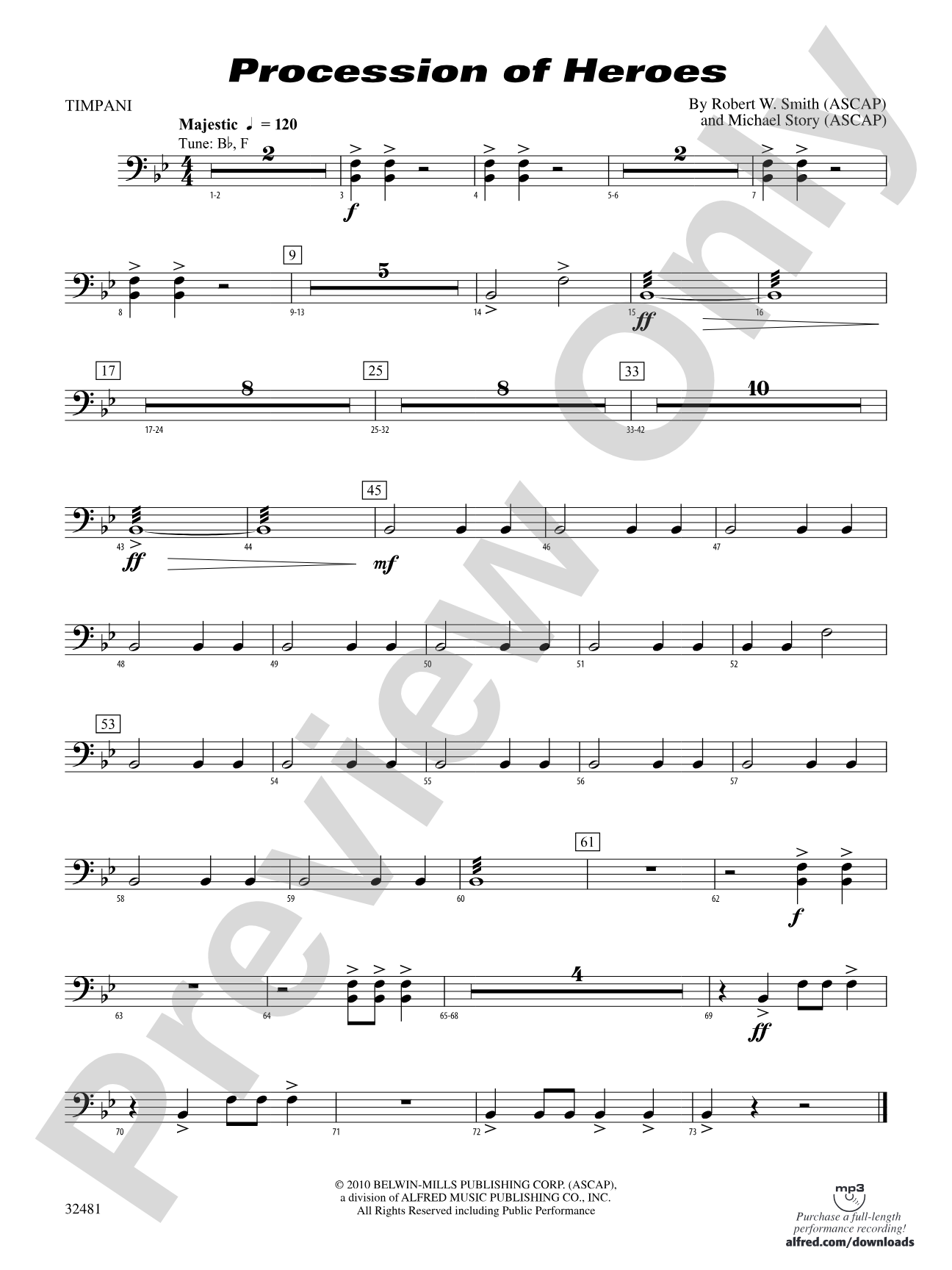 Procession of Heroes: Timpani